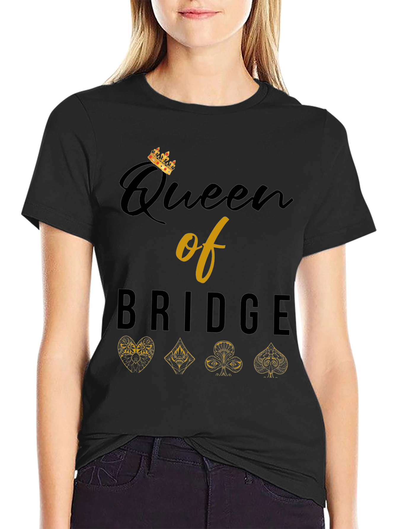 Queen of Bridge Card Game T-Shirt