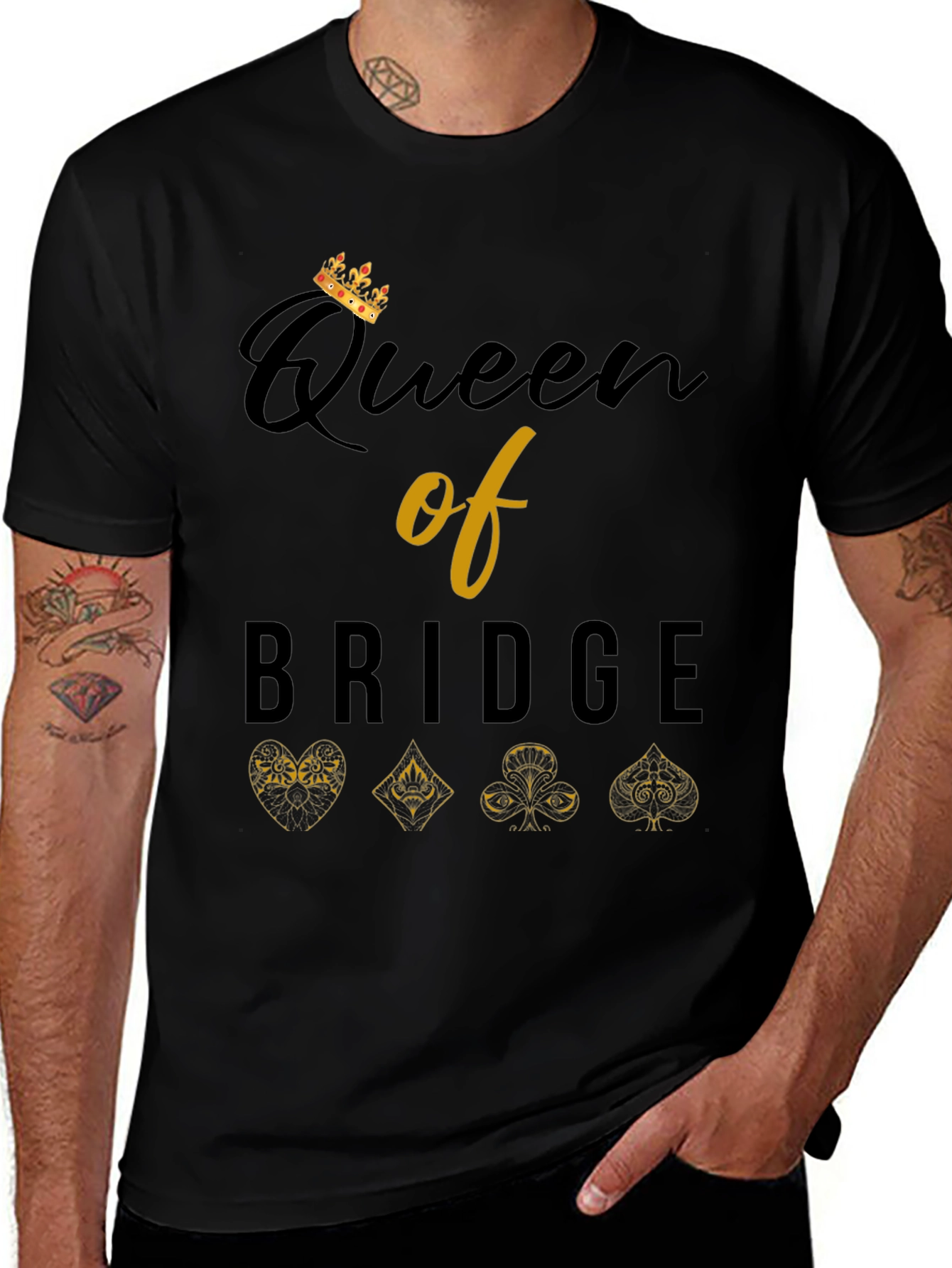 Queen of Bridge Card Game T-Shirt