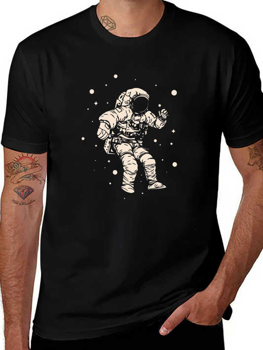 Astronaut Graphic Black Tee - Explore the Universe