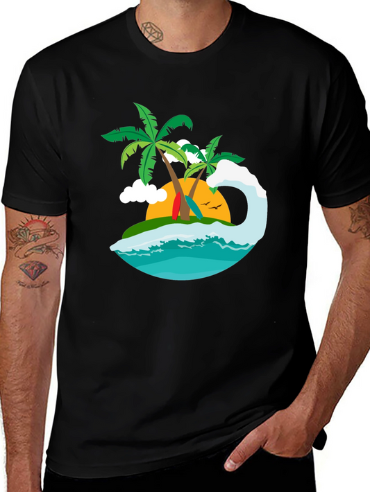 Tropical Island Graphic Tee - Surfs Up!