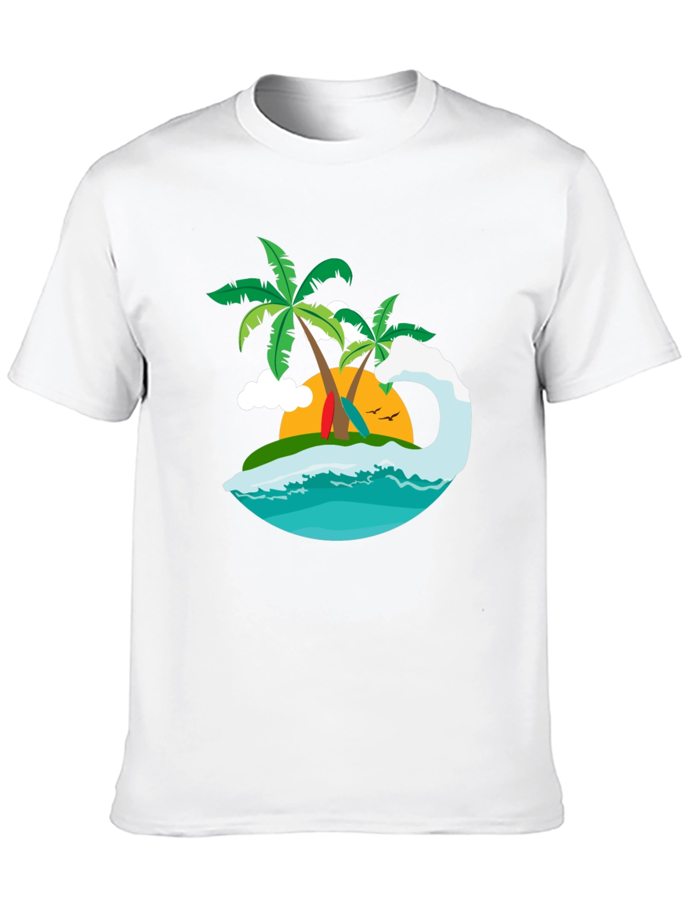 Tropical Island Graphic Tee - Surfs Up!