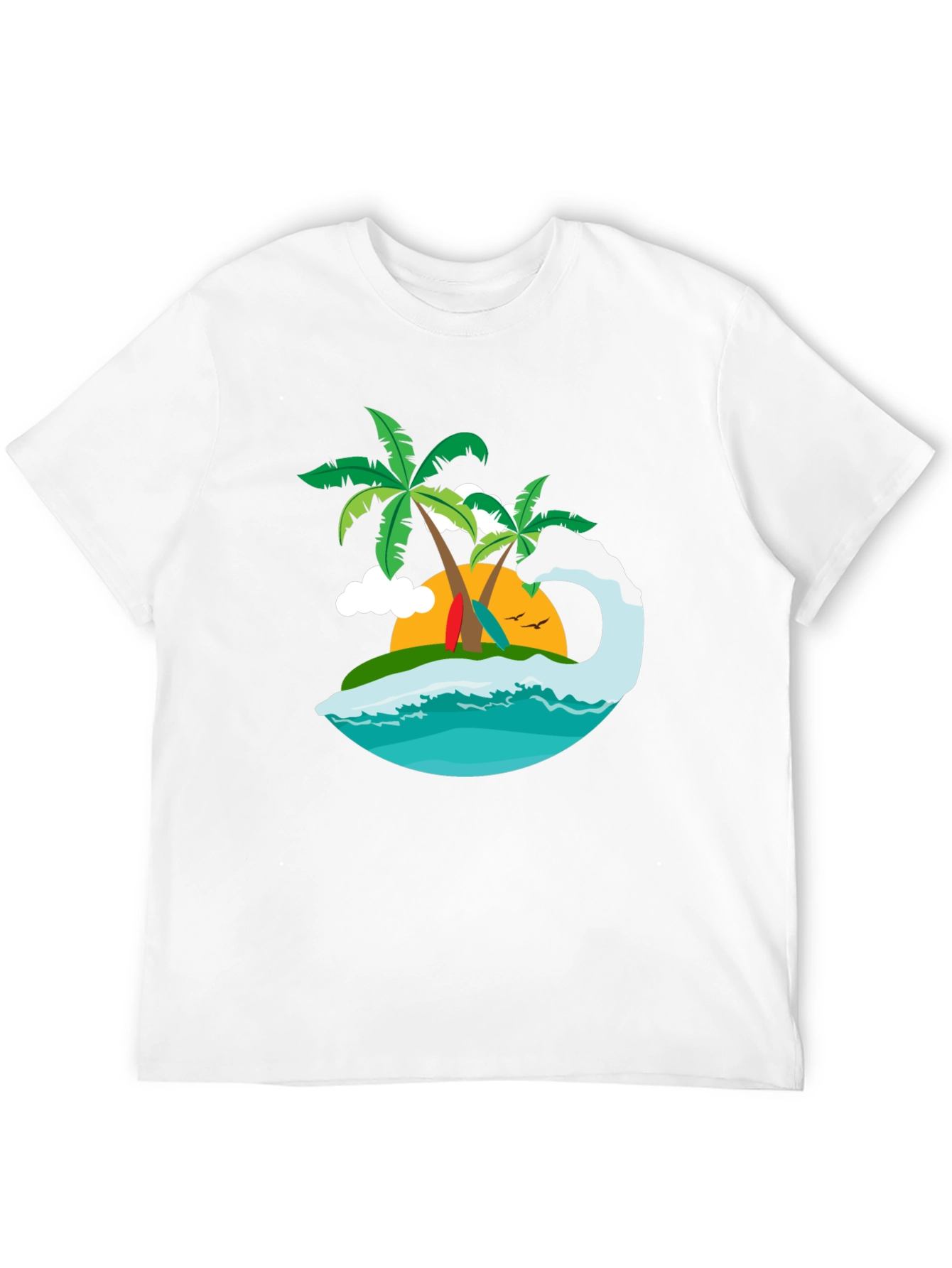 Tropical Island Graphic Tee - Surfs Up!