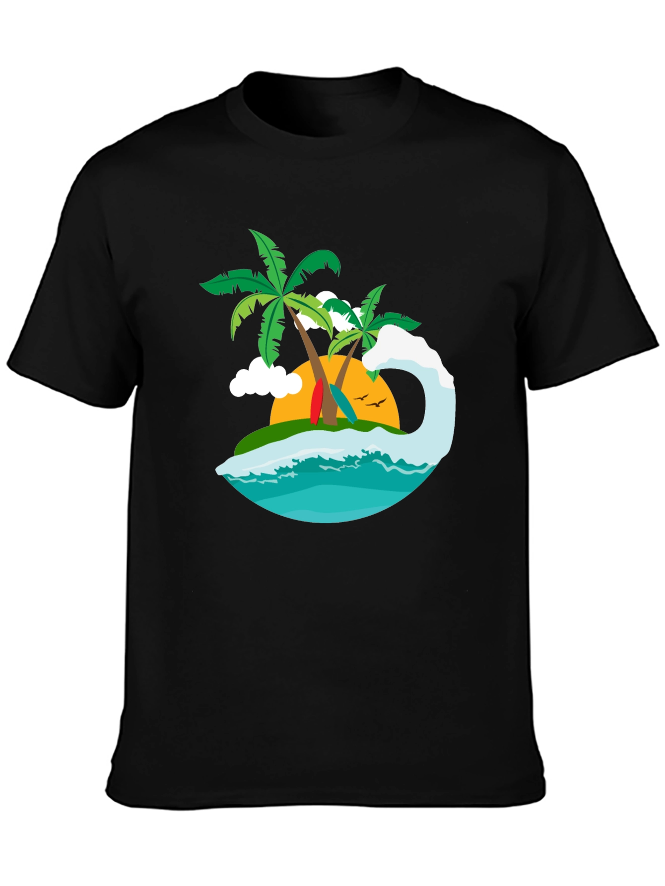 Tropical Island Graphic Tee - Surfs Up!