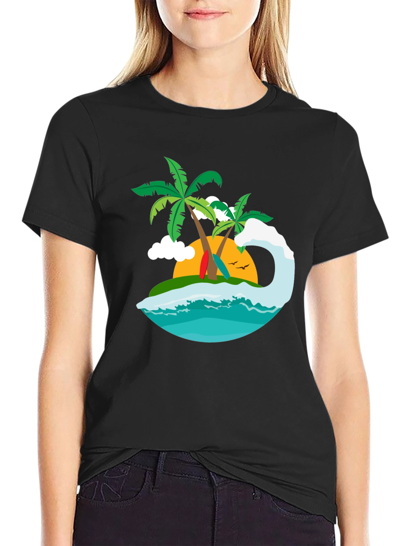 Tropical Island Graphic Tee - Surfs Up!