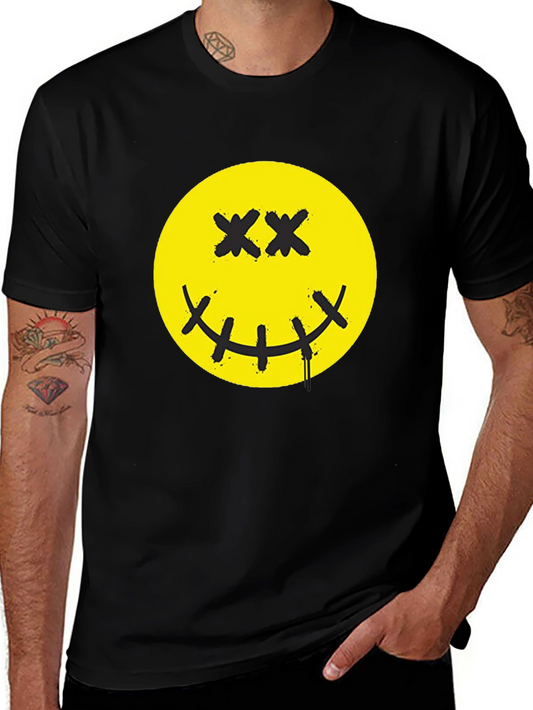 Smiley Face Graphic Print T-Shirt