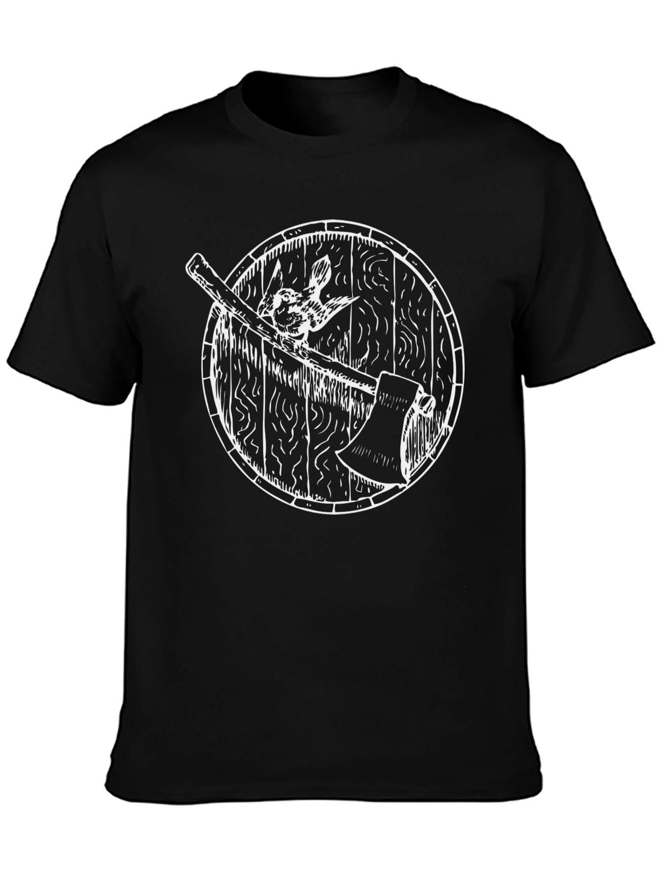 Viking Shield Hare & Axe Black Tee