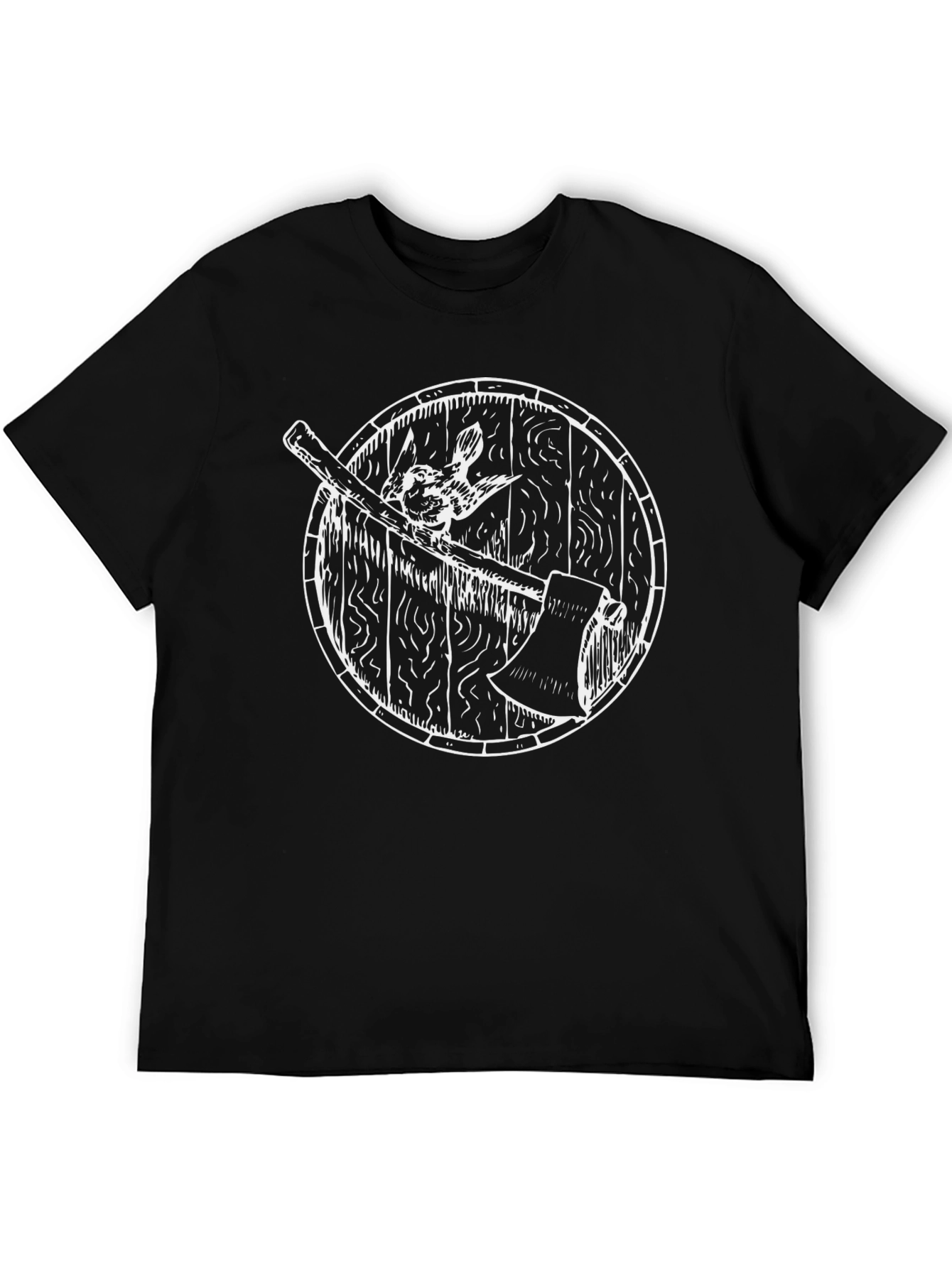 Viking Shield Hare & Axe Black Tee