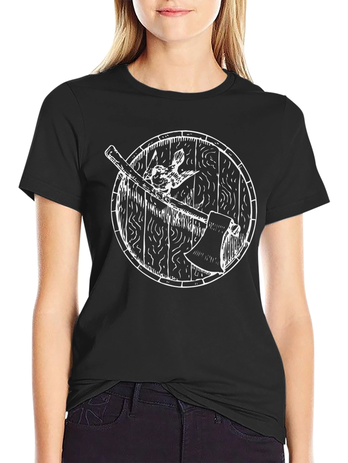 Viking Shield Hare & Axe Black Tee