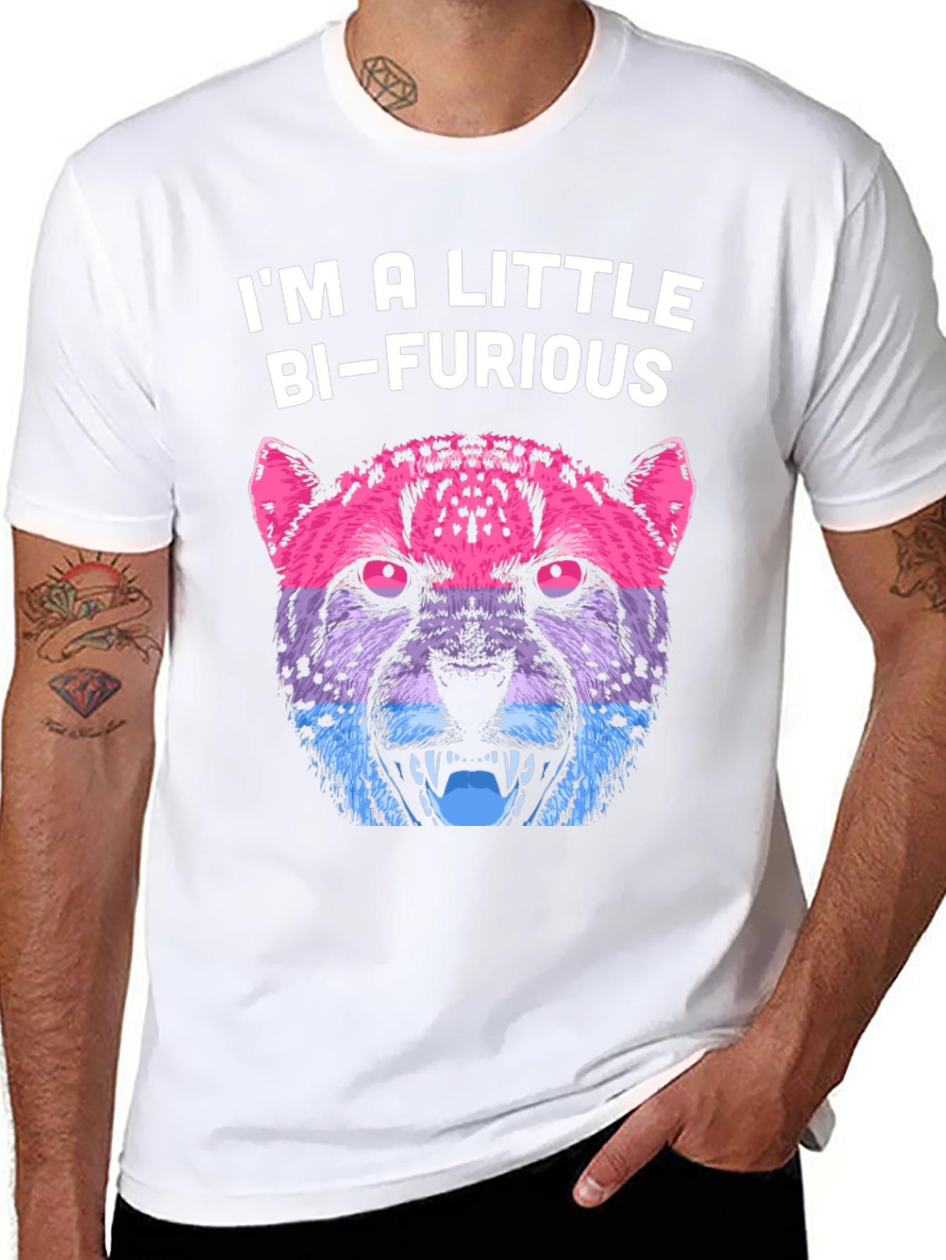 Bi-Furious Graphic T-Shirt - LGBTQ+ Pride