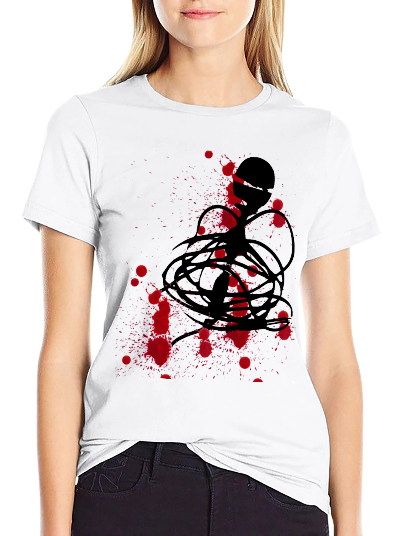 Abstract Graphic Tee - Black