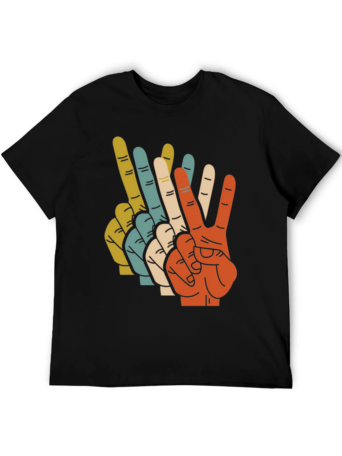 Retro Peace Sign Graphic T-Shirt
