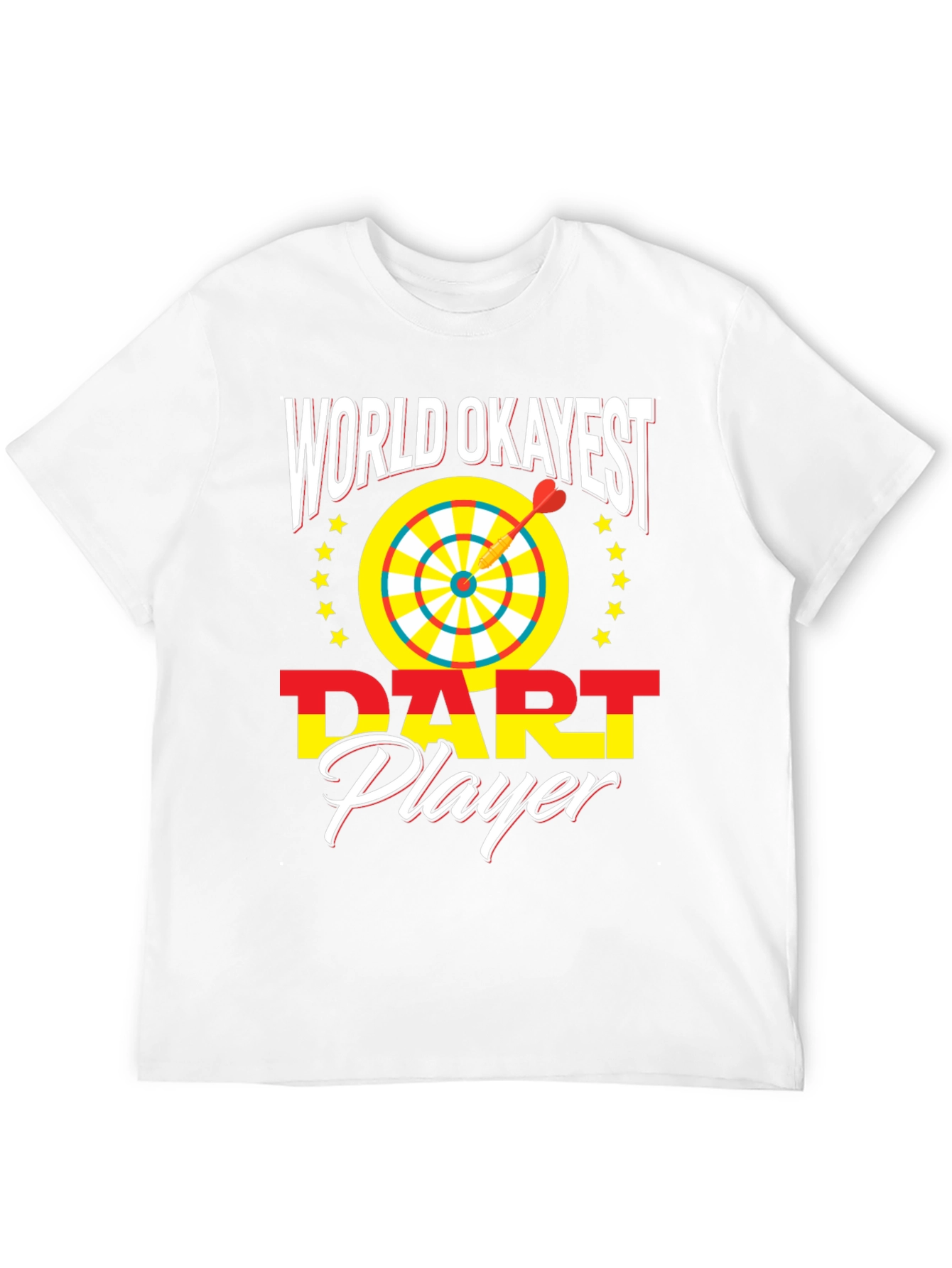 World Okayest Dart Player Novelty Graphic T-Shirt