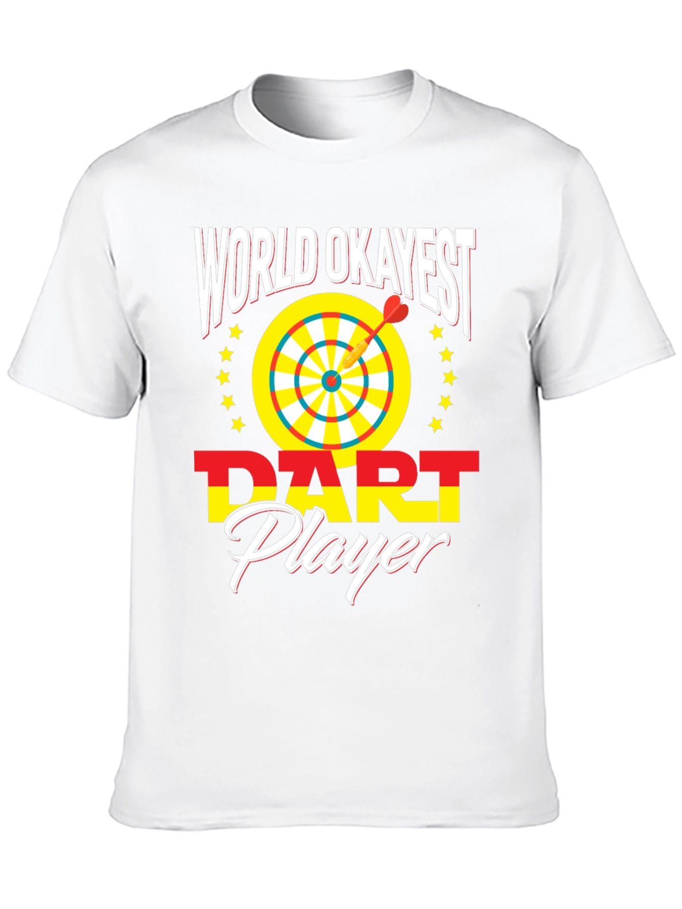World Okayest Dart Player Novelty Graphic T-Shirt