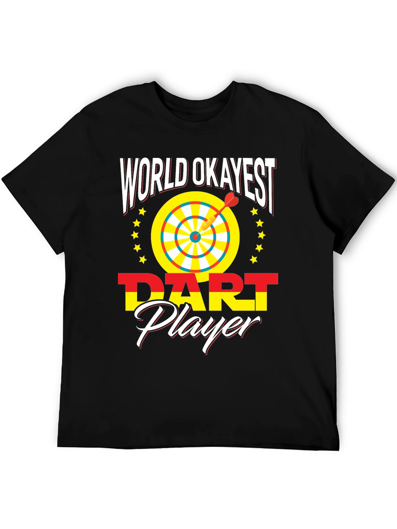 World Okayest Dart Player Novelty Graphic T-Shirt
