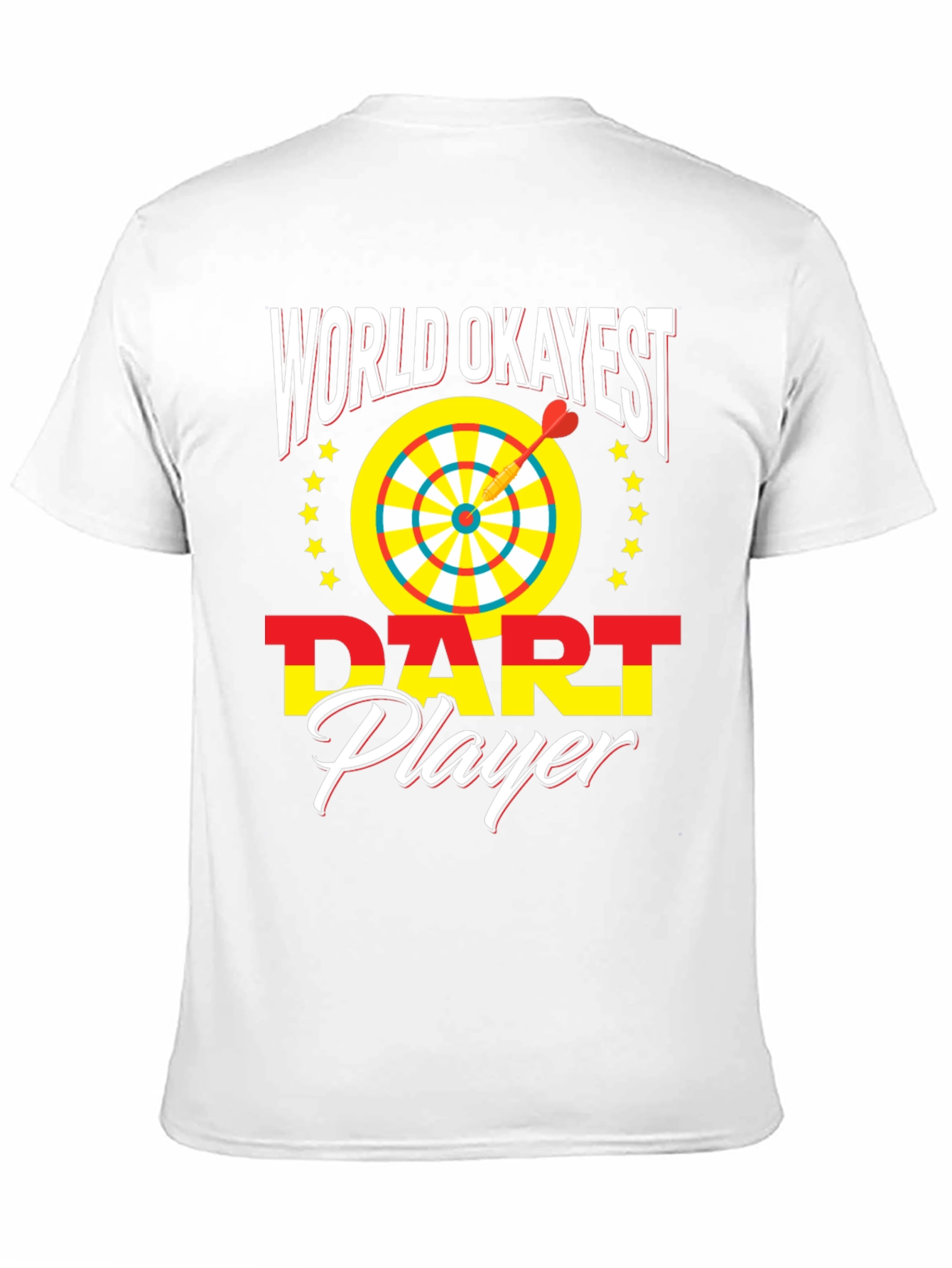 World Okayest Dart Player Novelty Graphic T-Shirt