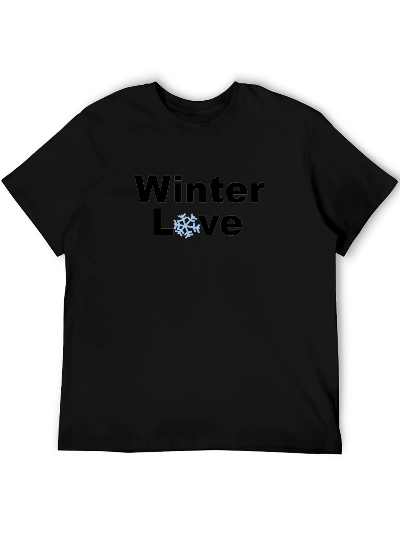 Winter Love Graphic T-Shirt - Black