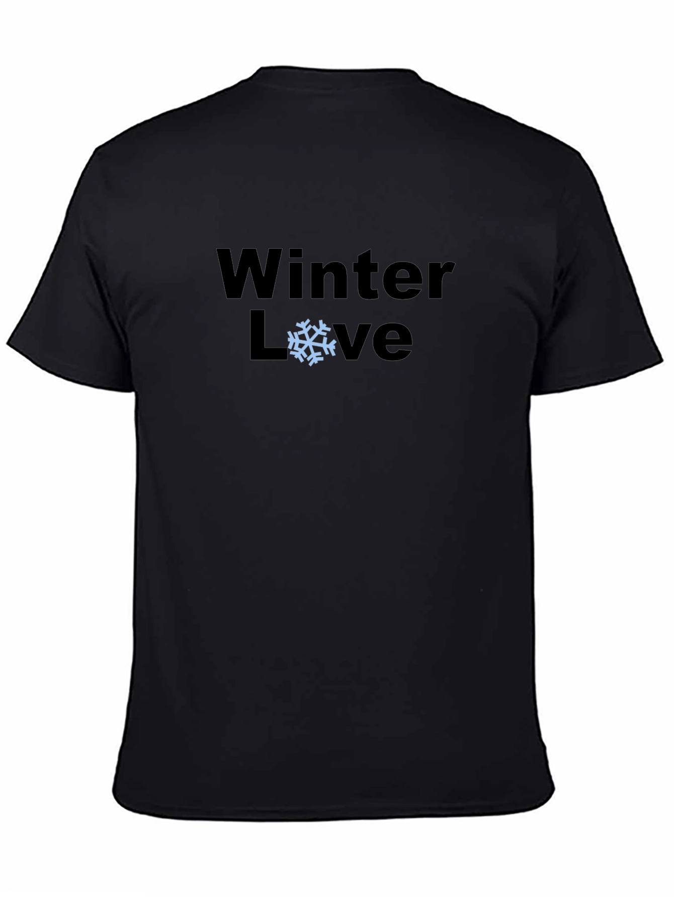 Winter Love Graphic T-Shirt - Black