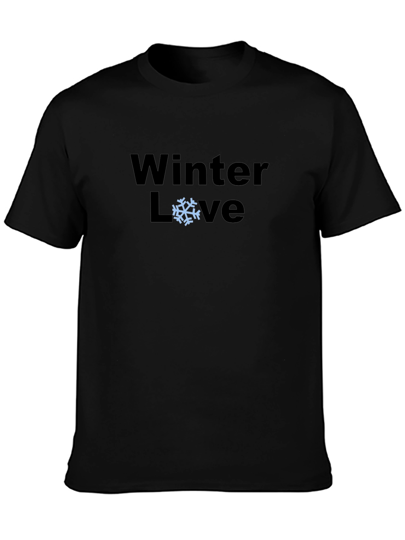 Winter Love Graphic T-Shirt - Black