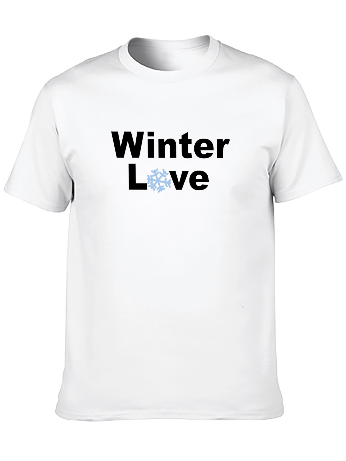 Winter Love Graphic T-Shirt - Black