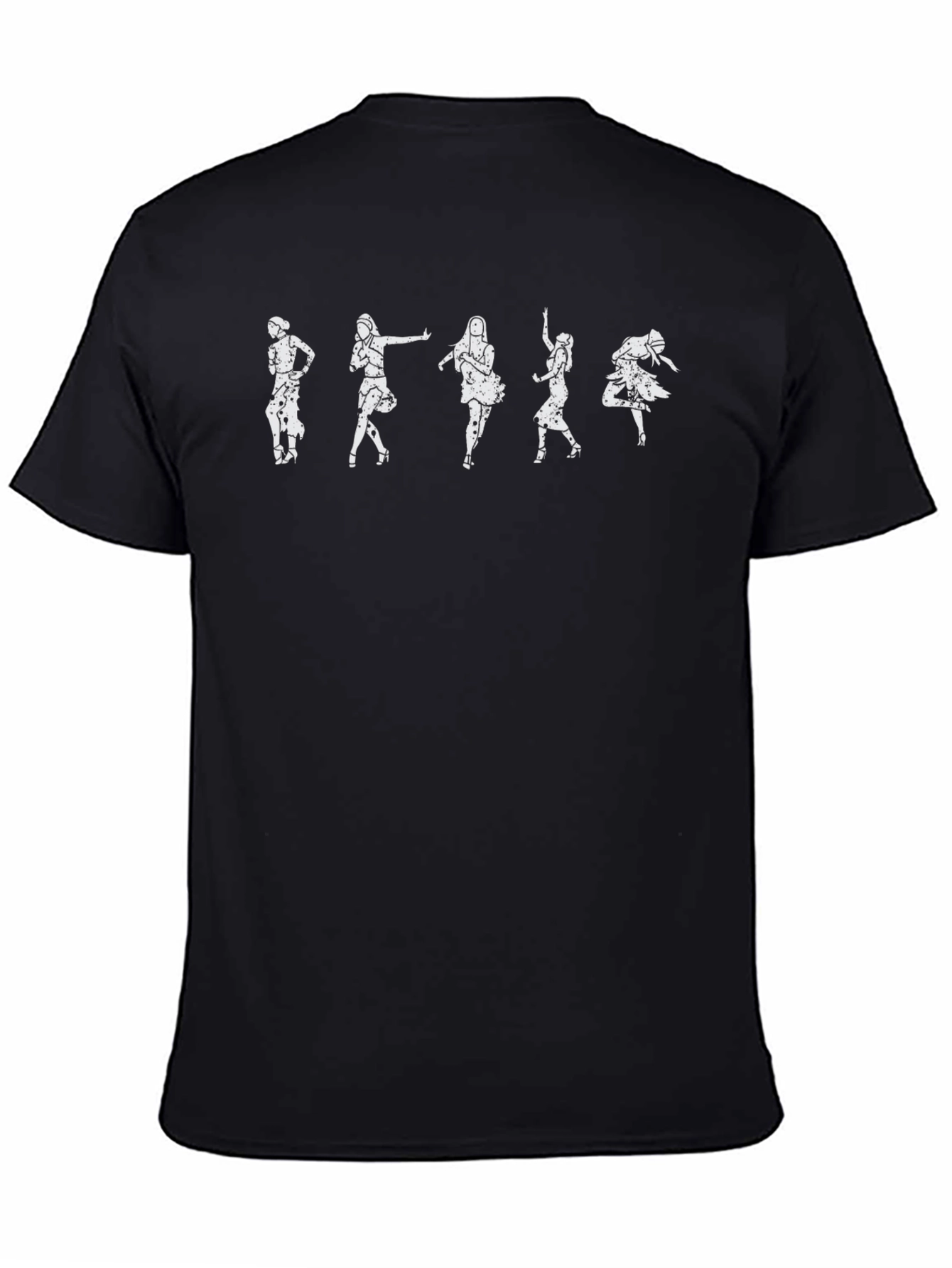 Dancing Figures Graphic Black T-Shirt