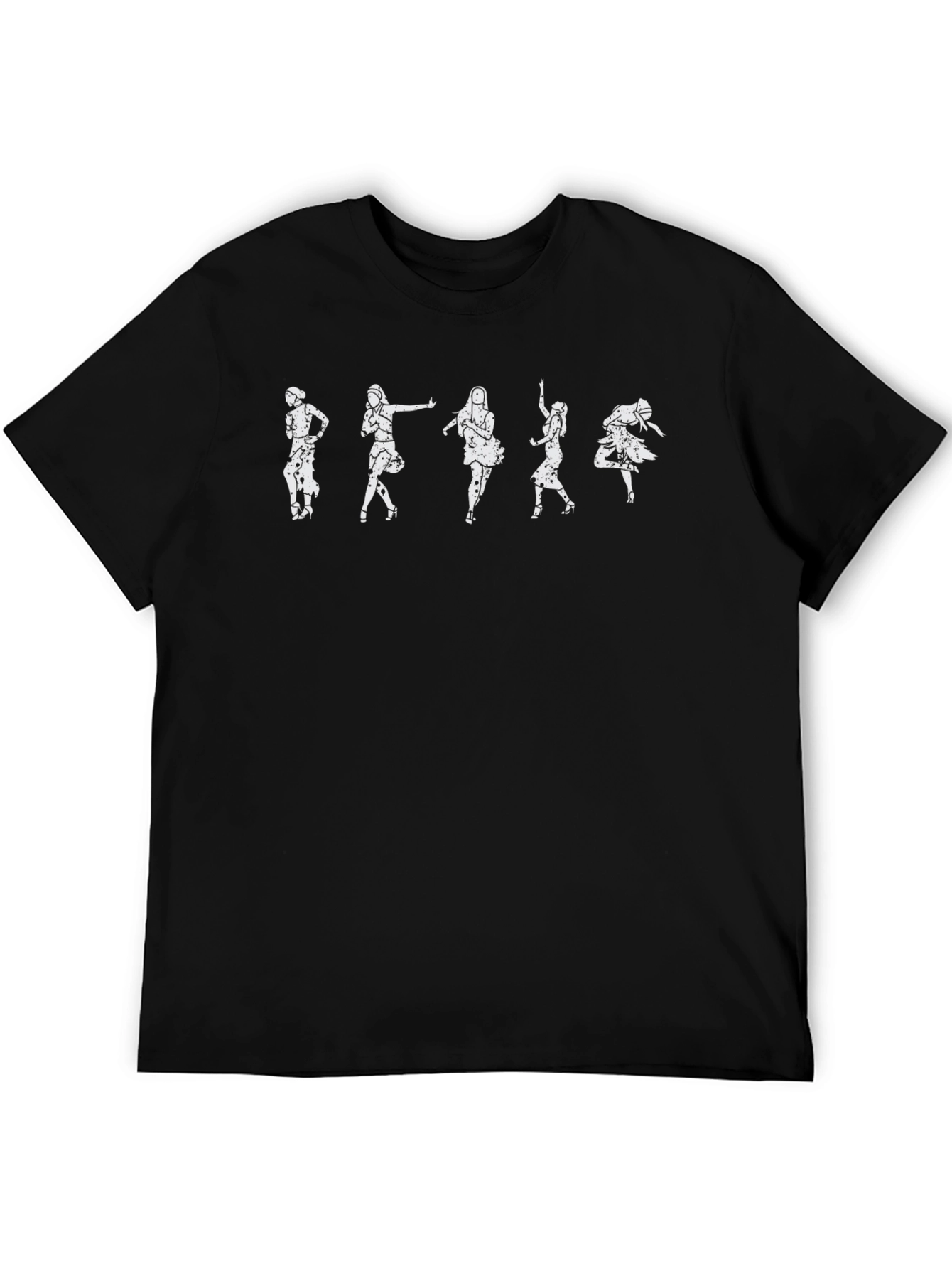 Dancing Figures Graphic Black T-Shirt