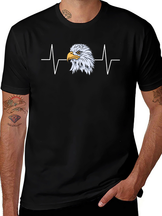 Eagle Heartbeat Graphic Tee - Black