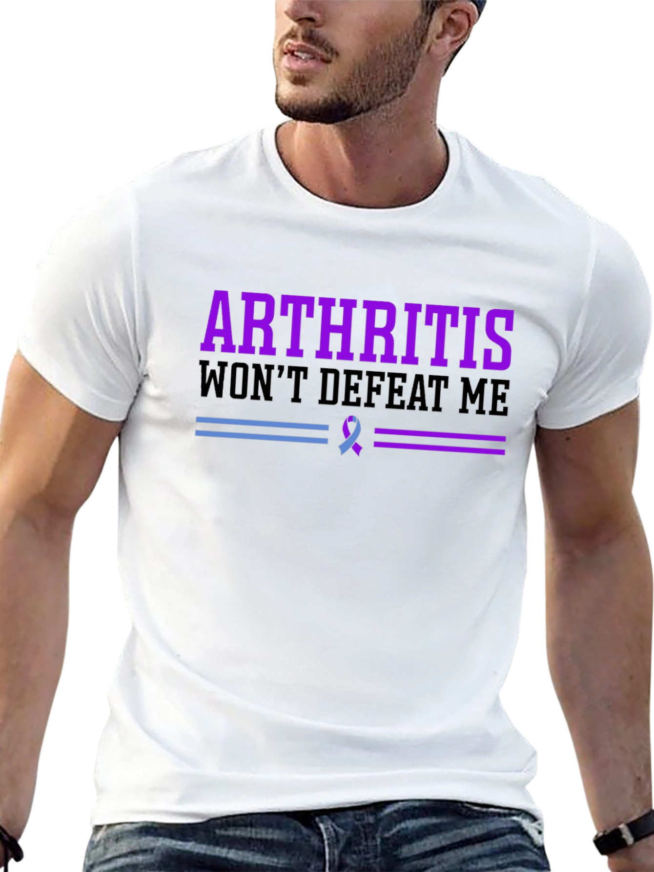 Arthritis Awareness T-Shirt - Wont Defeat Me!