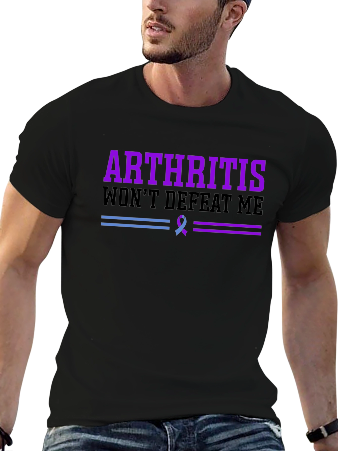 Arthritis Awareness T-Shirt - Wont Defeat Me!