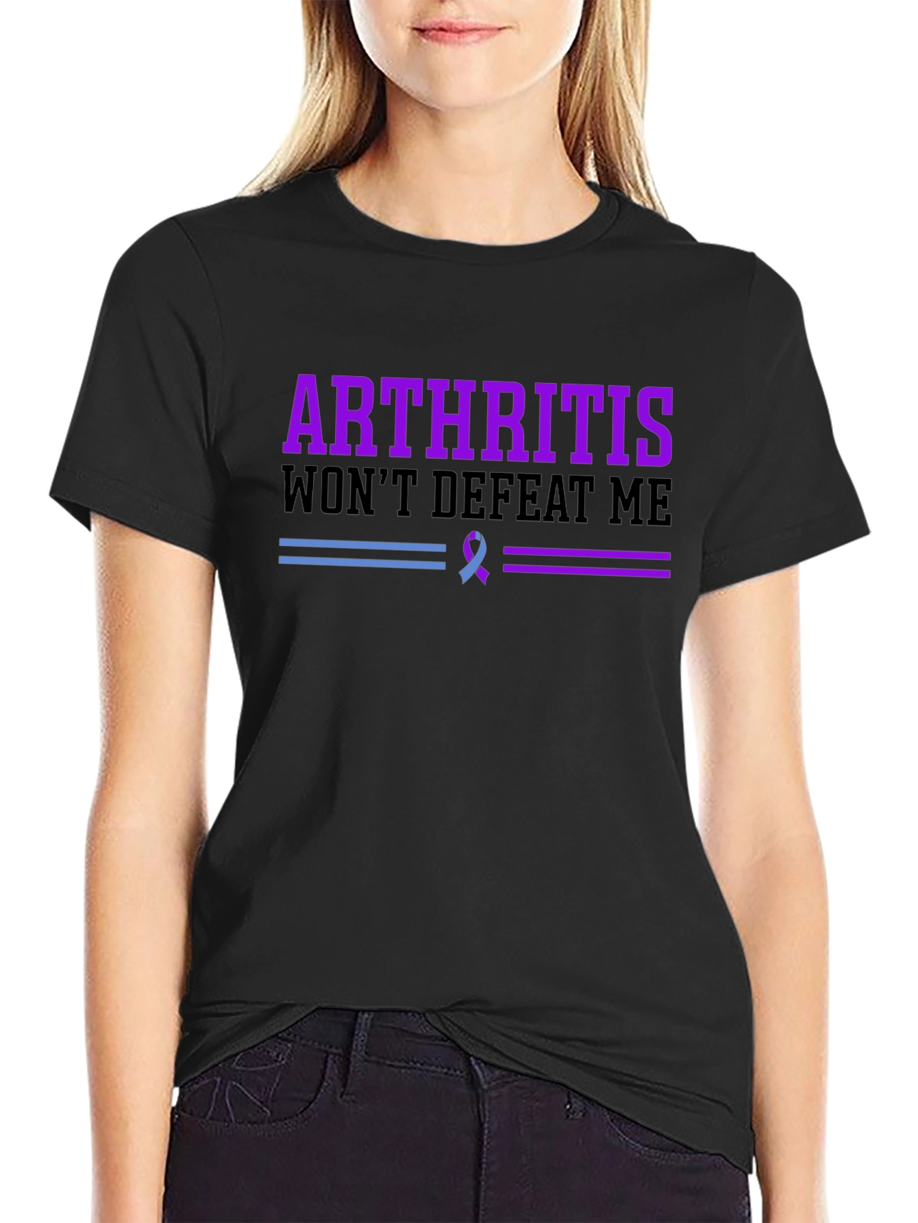 Arthritis Awareness T-Shirt - Wont Defeat Me!