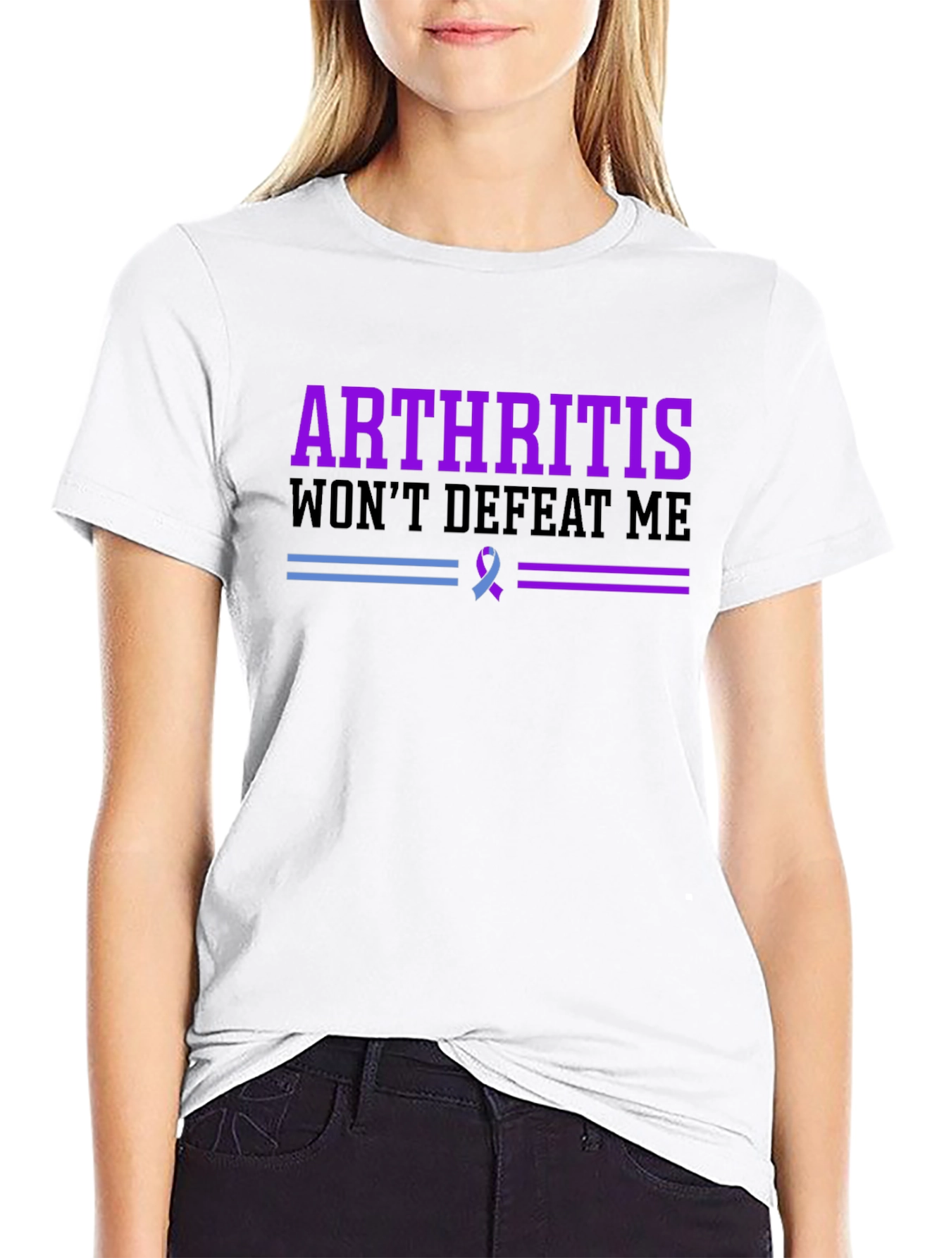 Arthritis Awareness T-Shirt - Wont Defeat Me!