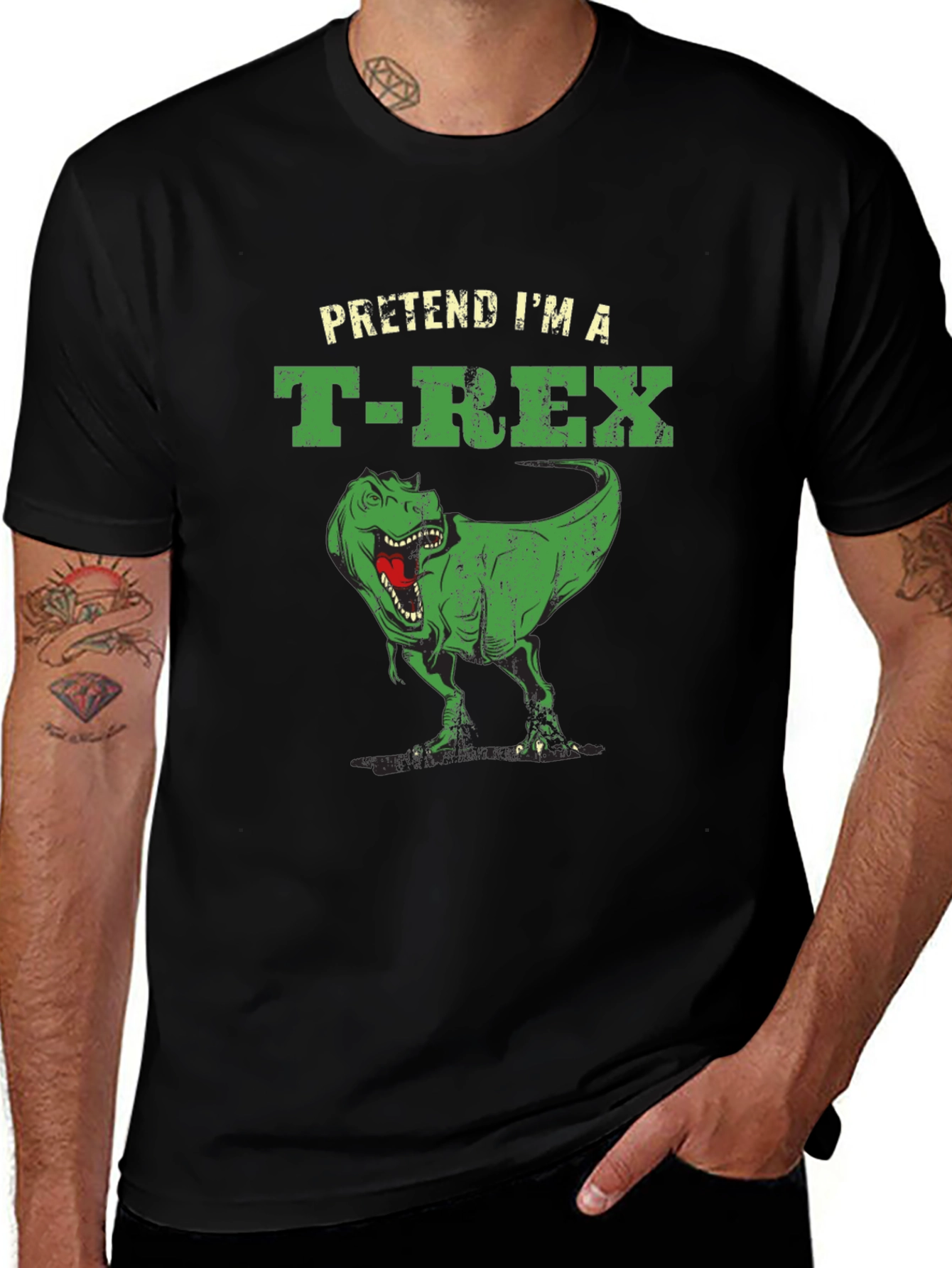 Pretend Im a T-Rex Funny Black T-Shirt