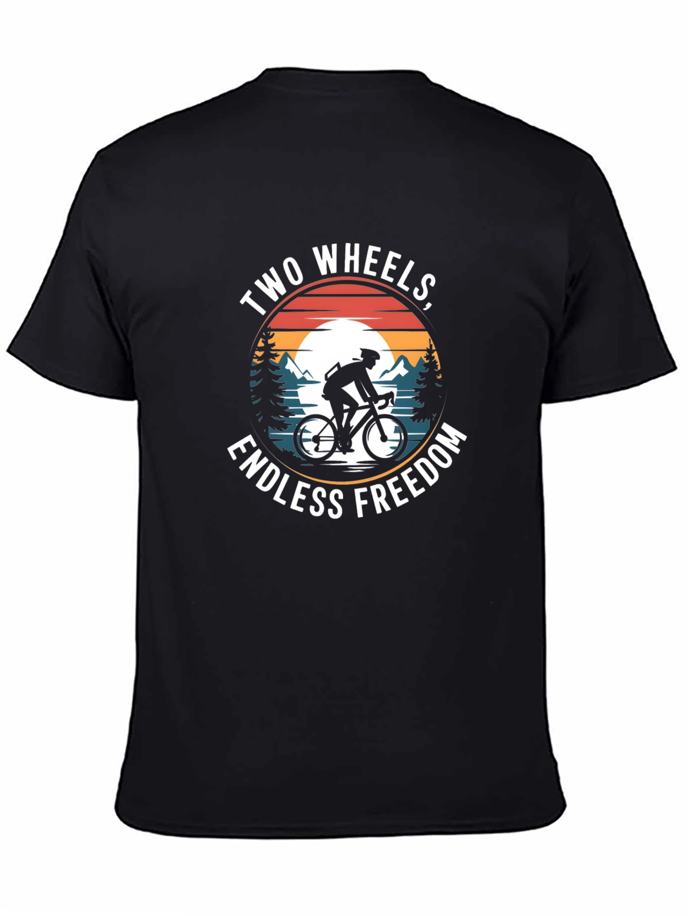 Two Wheels Endless Freedom Black T-Shirt