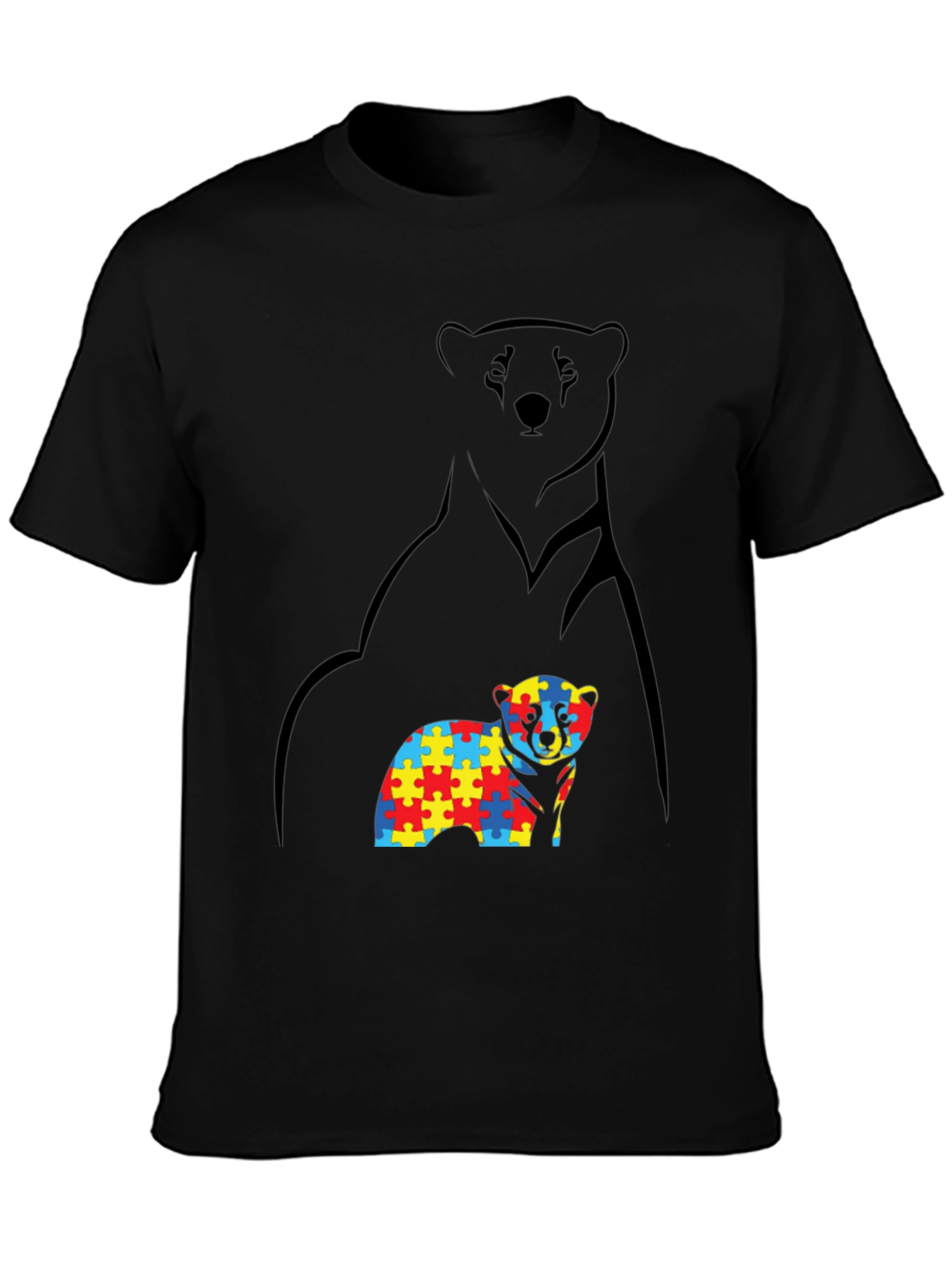 Autism Awareness Bear T-Shirt - Support & Acceptance