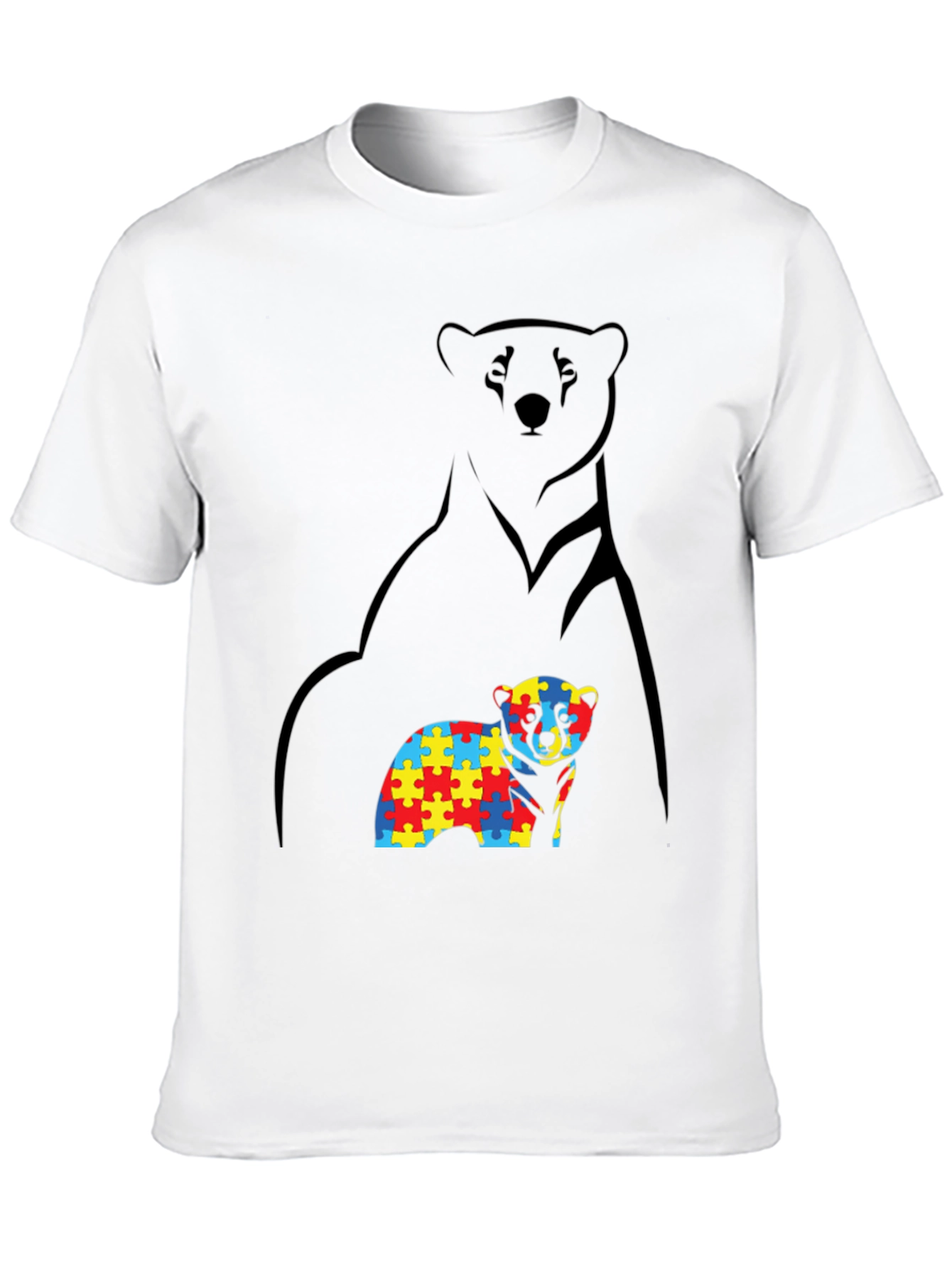 Autism Awareness Bear T-Shirt - Support & Acceptance