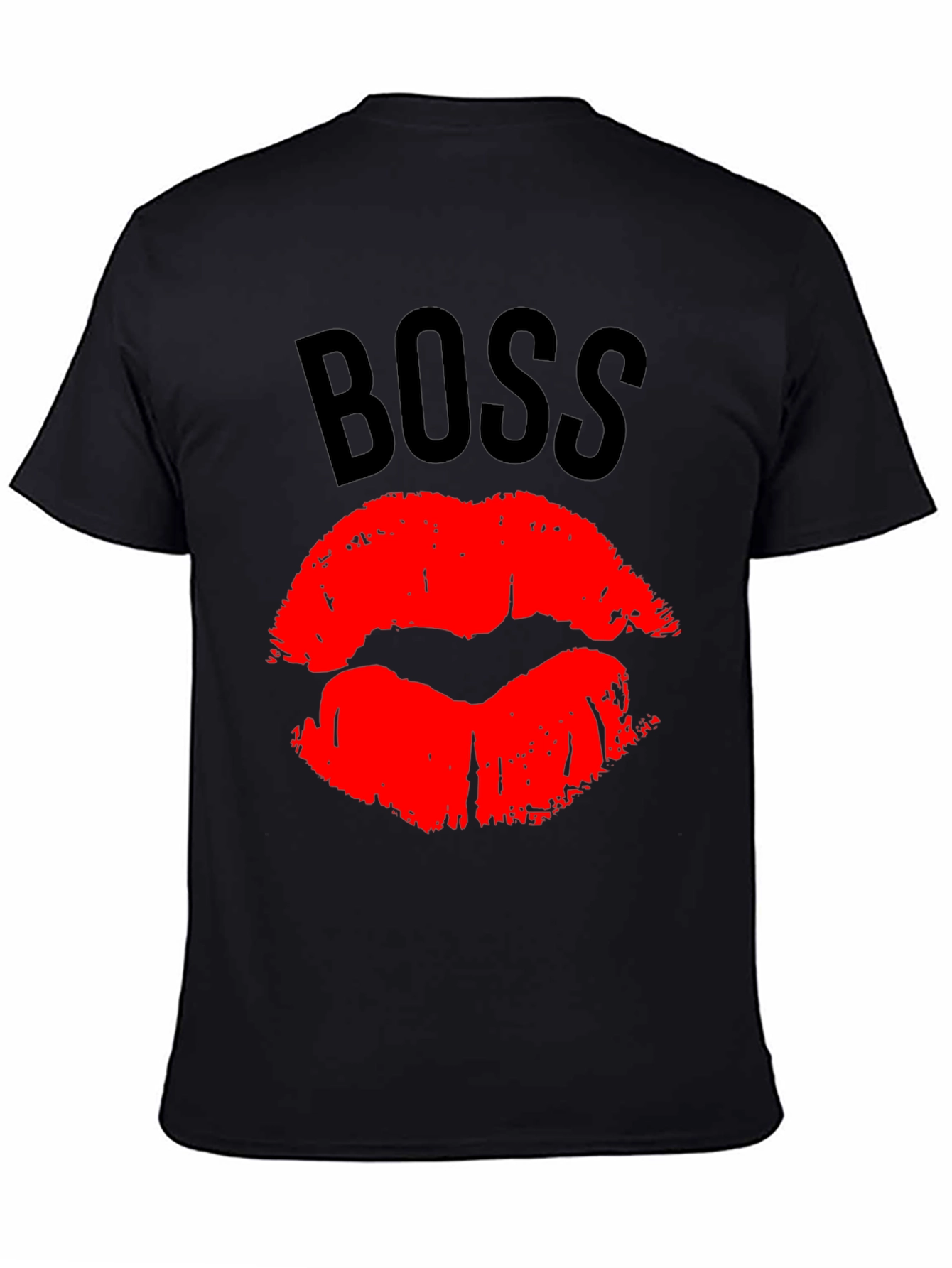Boss Lips Graphic Tee - Bold Black T-Shirt