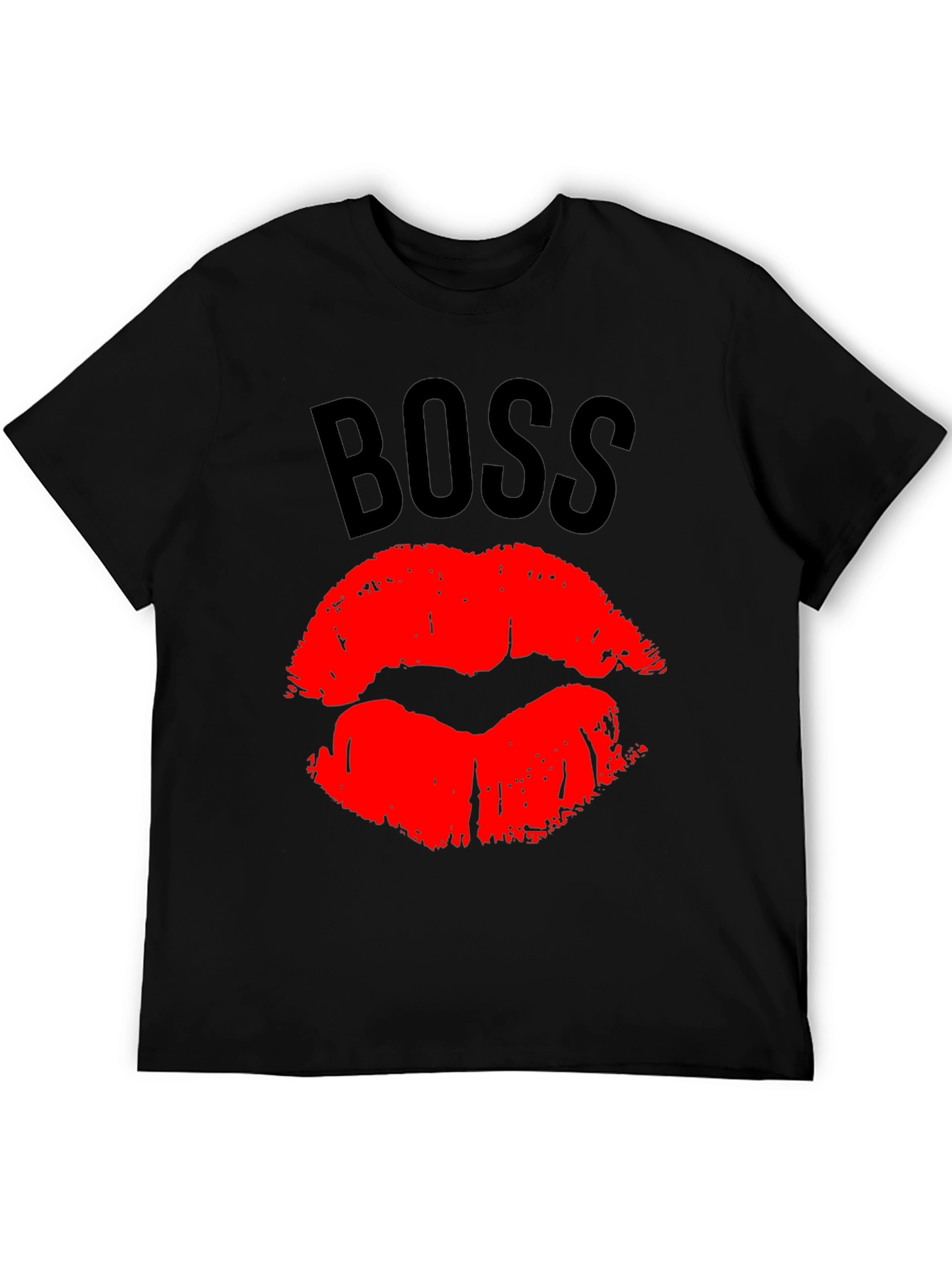 Boss Lips Graphic Tee - Bold Black T-Shirt