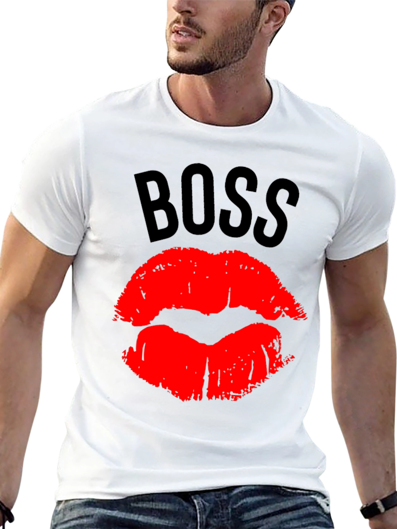 Boss Lips Graphic Tee - Bold Black T-Shirt