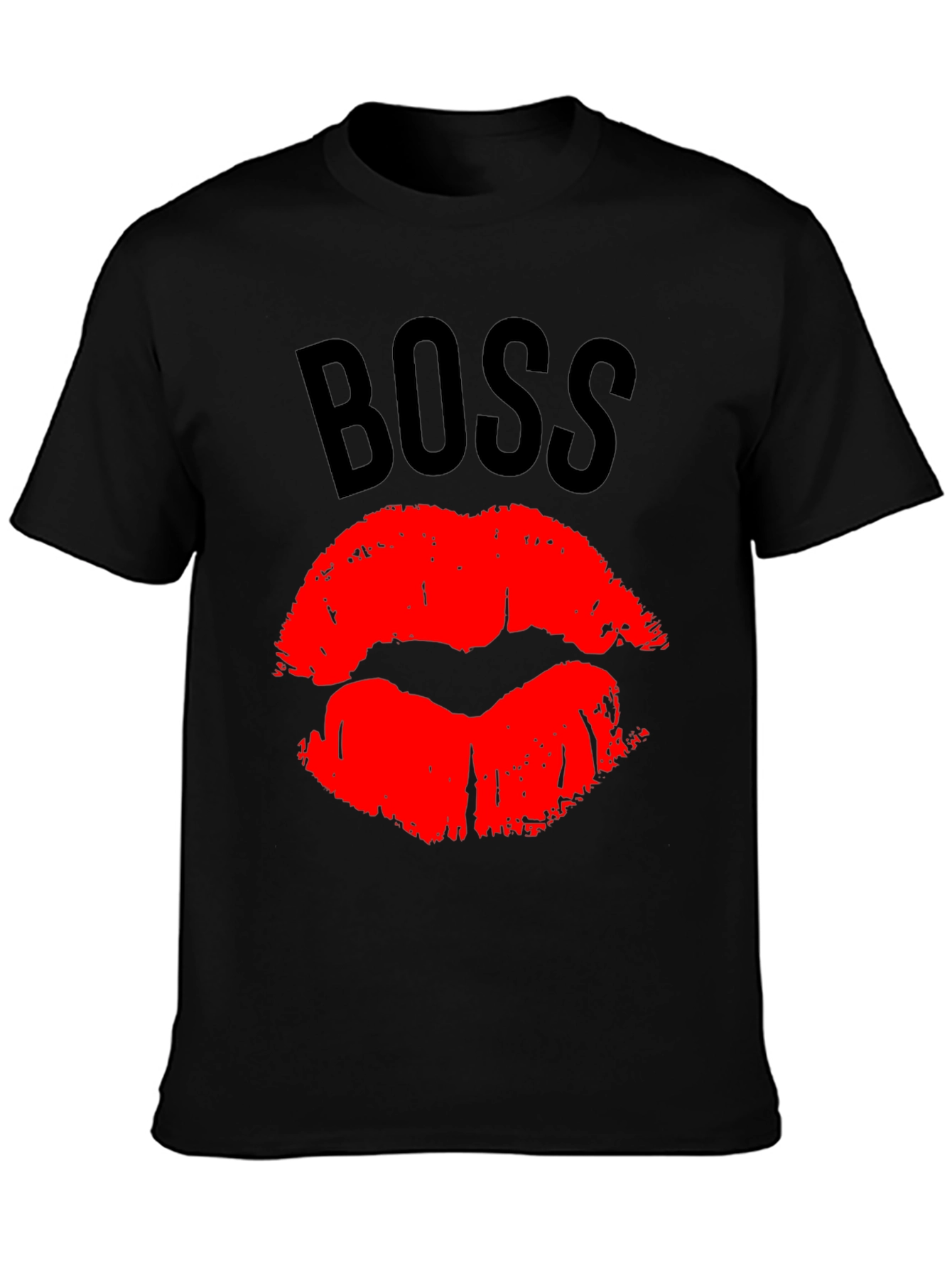 Boss Lips Graphic Tee - Bold Black T-Shirt