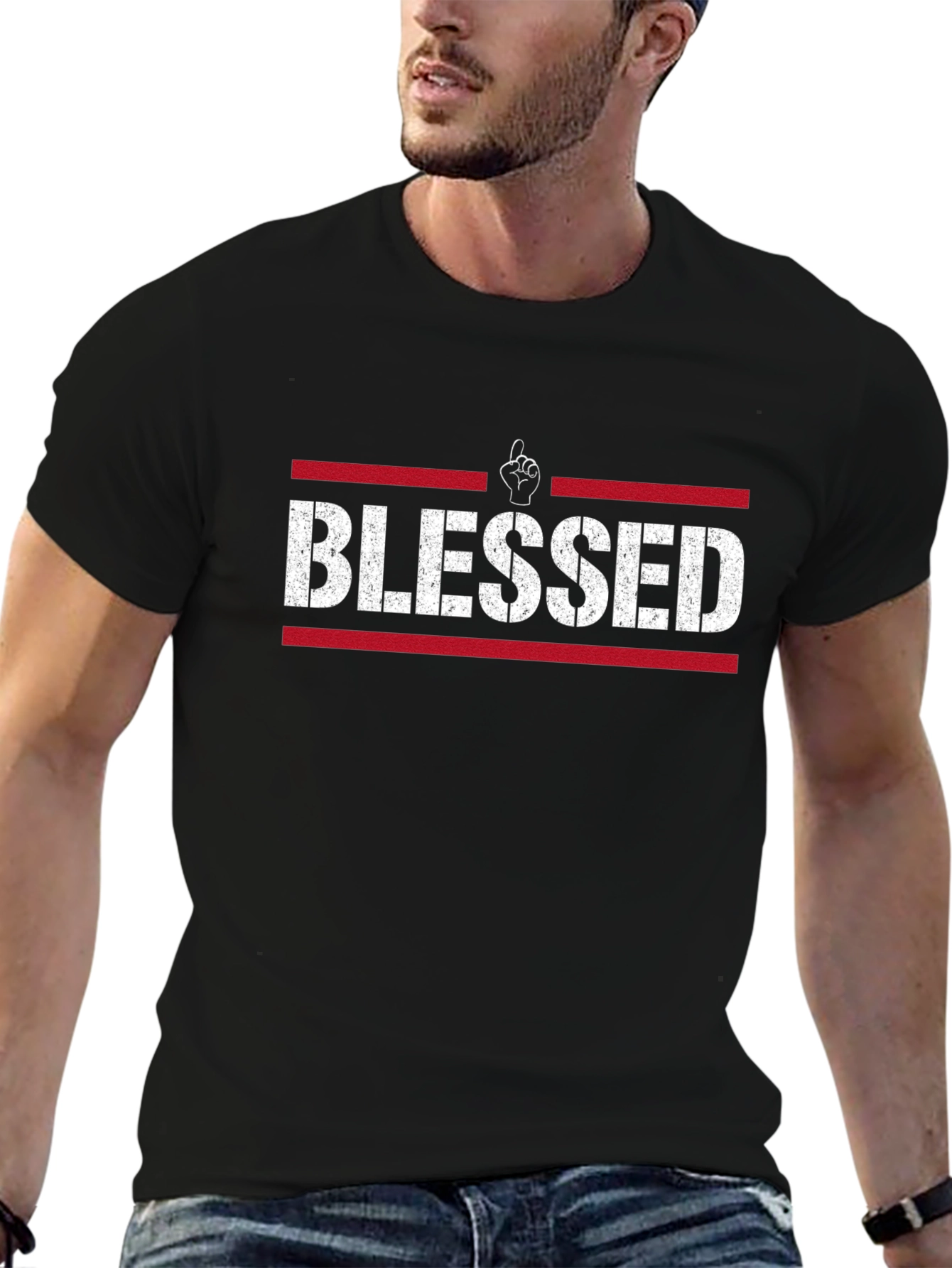 Blessed Graphic Tee - Stylish Black T-Shirt