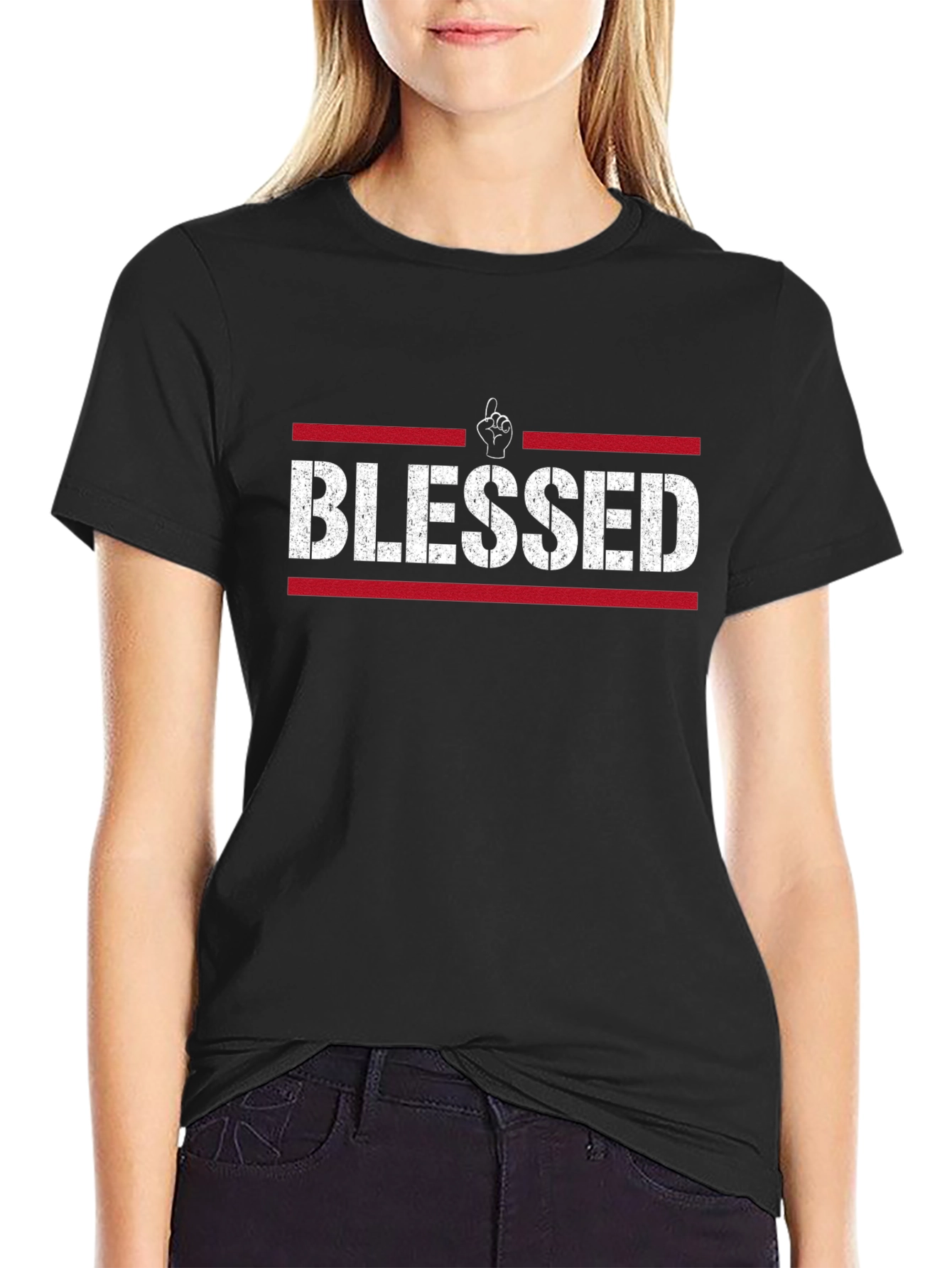Blessed Graphic Tee - Stylish Black T-Shirt