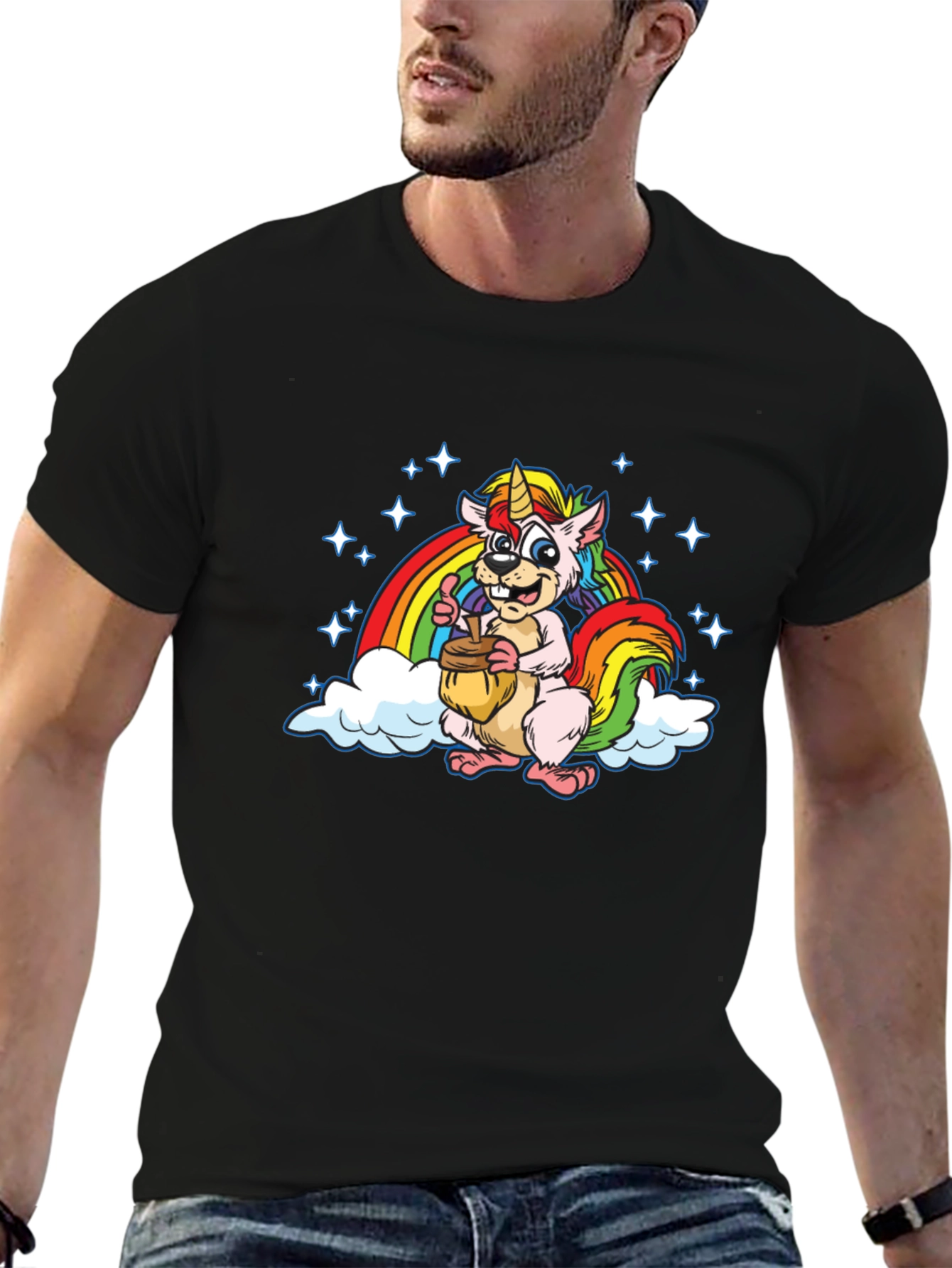 Unicorn Squirrel Rainbow T-Shirt