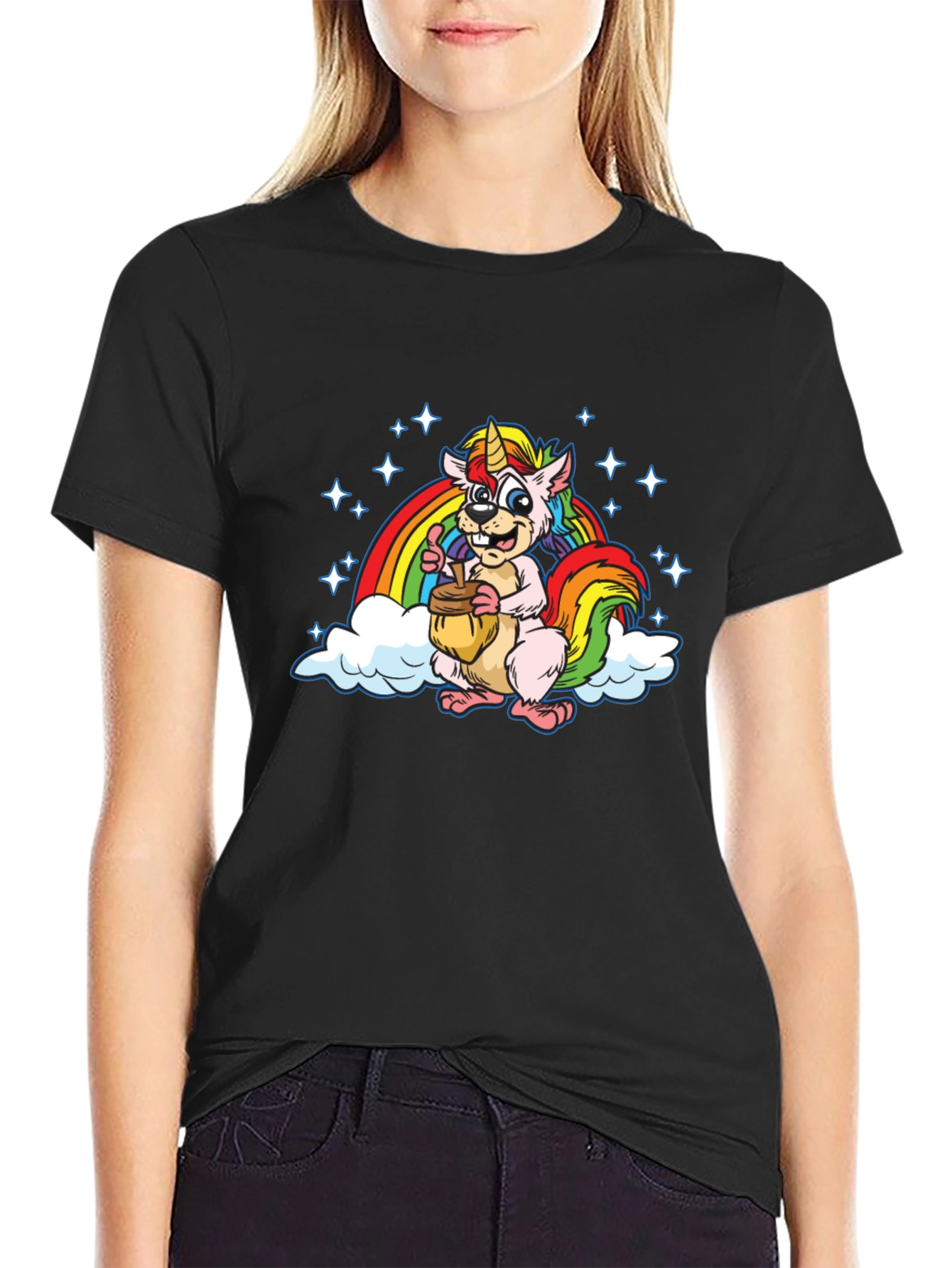 Unicorn Squirrel Rainbow T-Shirt
