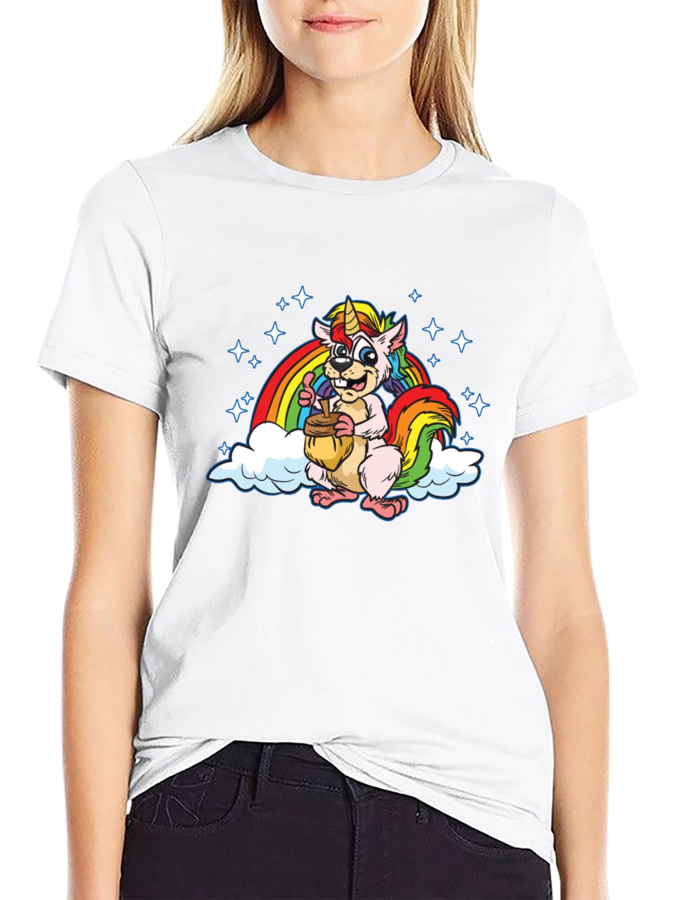 Unicorn Squirrel Rainbow T-Shirt