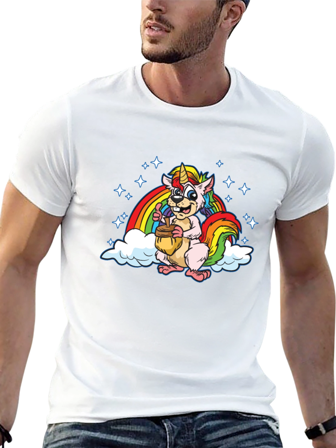Unicorn Squirrel Rainbow T-Shirt