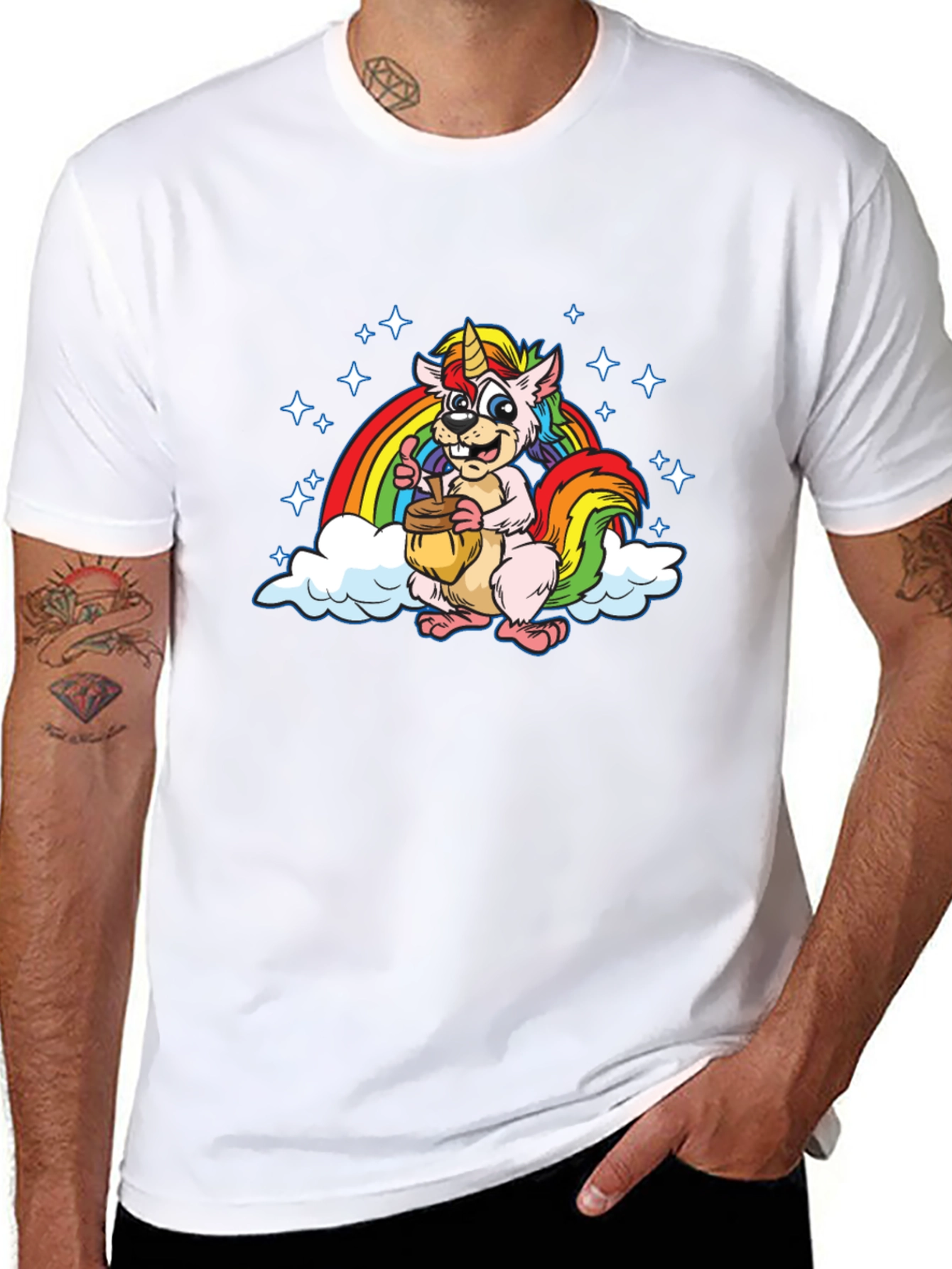 Unicorn Squirrel Rainbow T-Shirt