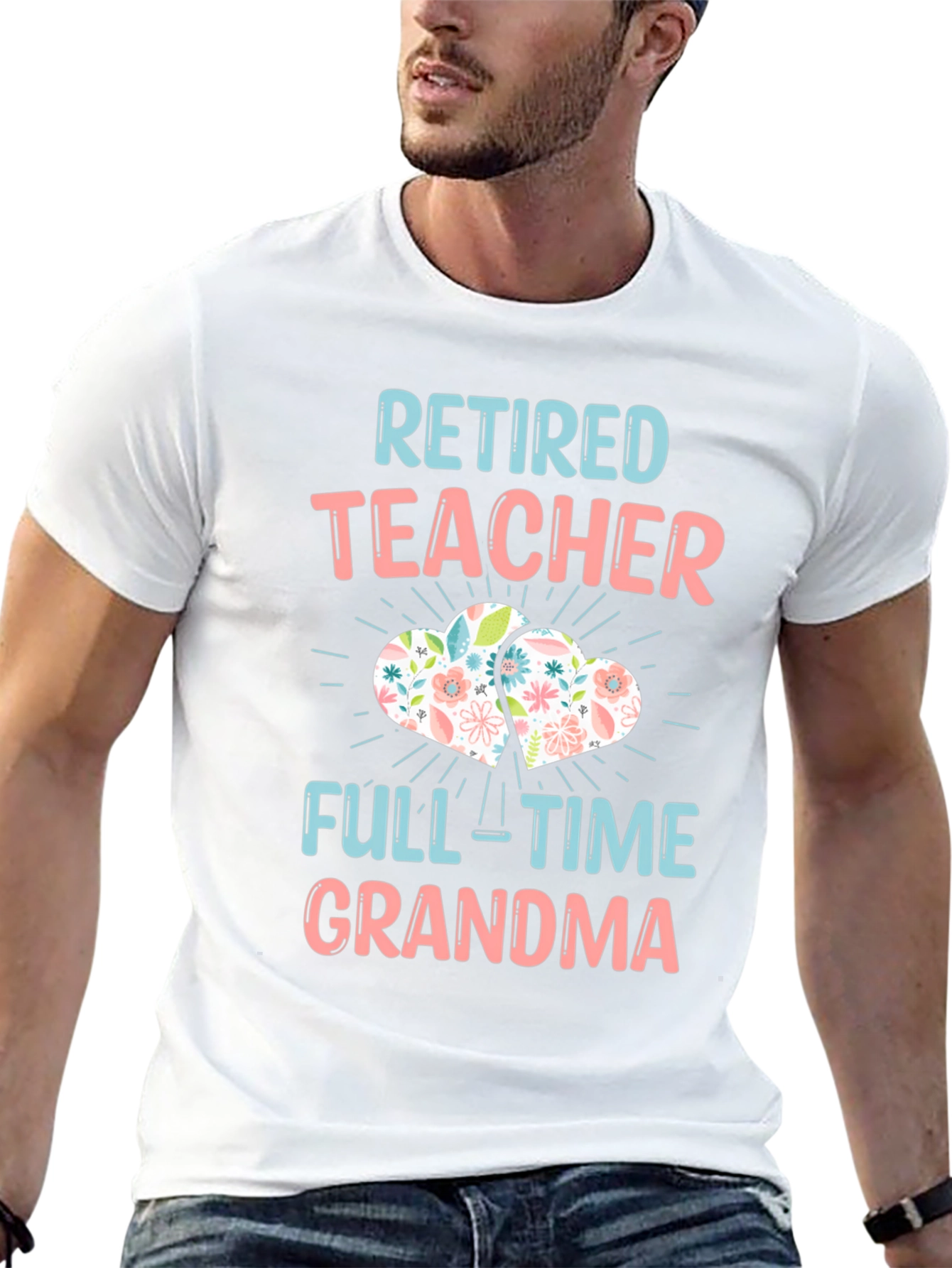 Retired Teacher Full-Time Grandma T-Shirt