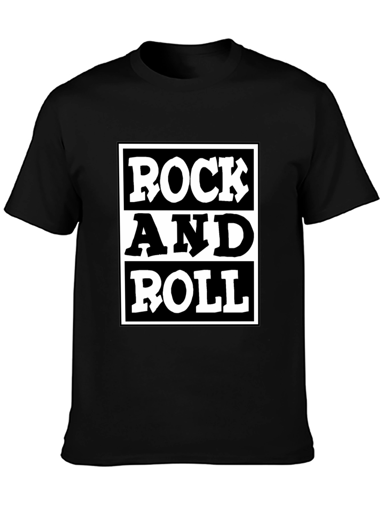 Rock and Roll Graphic T-Shirt - Black