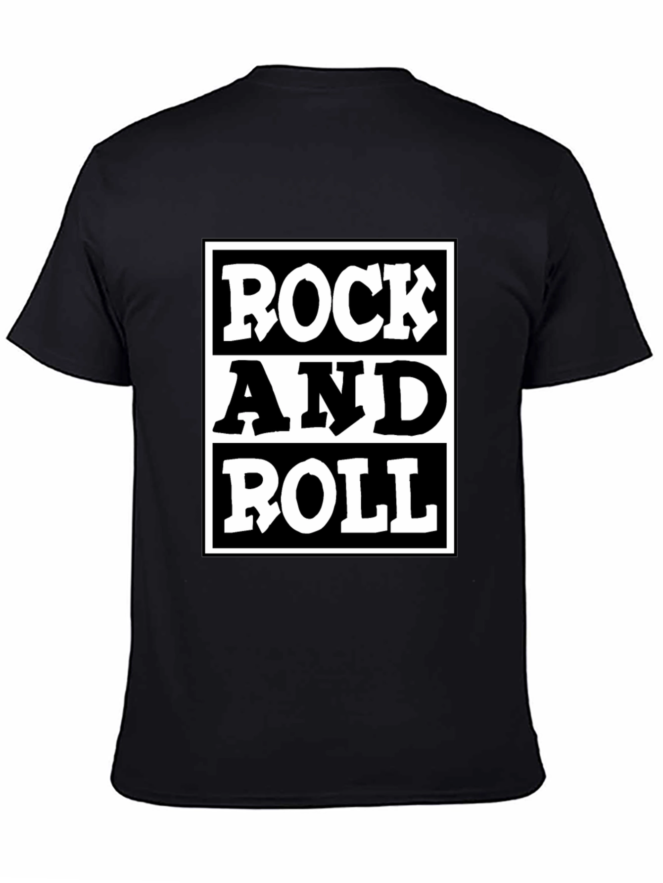 Rock and Roll Graphic T-Shirt - Black