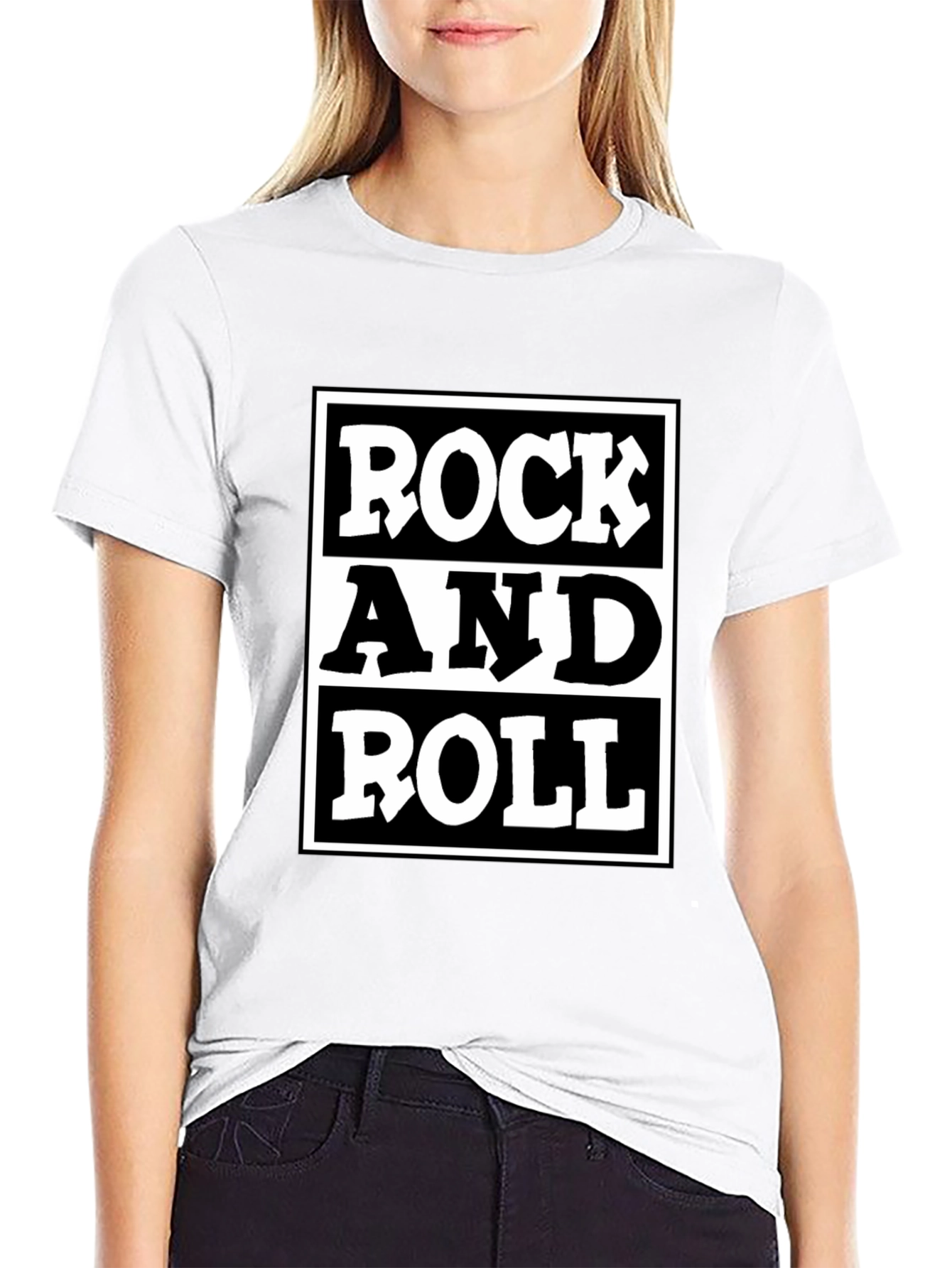 Rock and Roll Graphic T-Shirt - Black