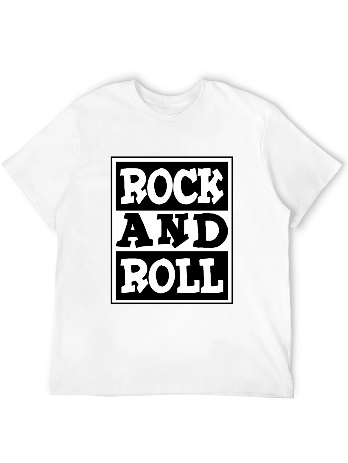 Rock and Roll Graphic T-Shirt - Black